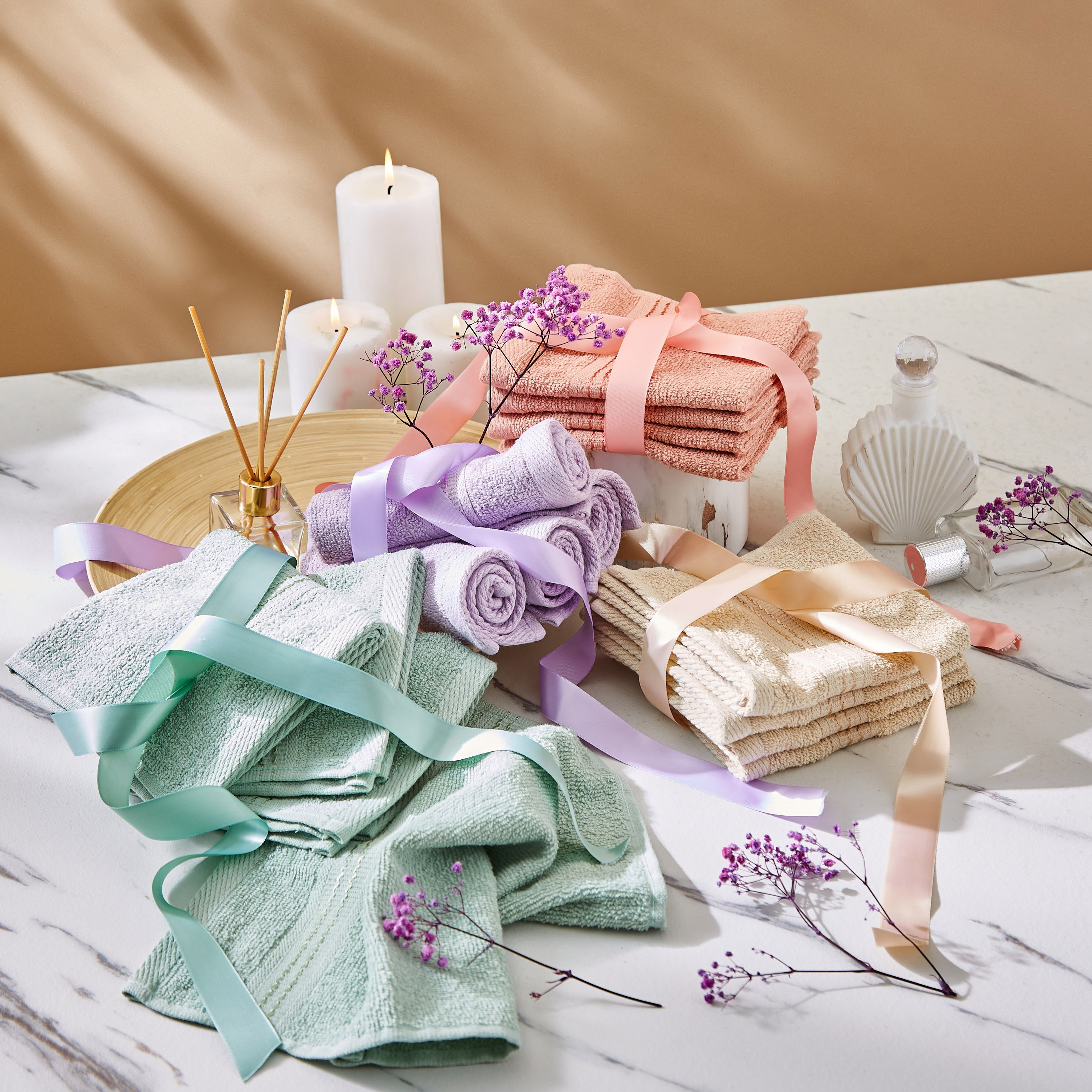 طقم مناشف وجه 4 قطع من إسينشيال- 30x30 سم-hbxbathroom-bathroomtextiles-image-4