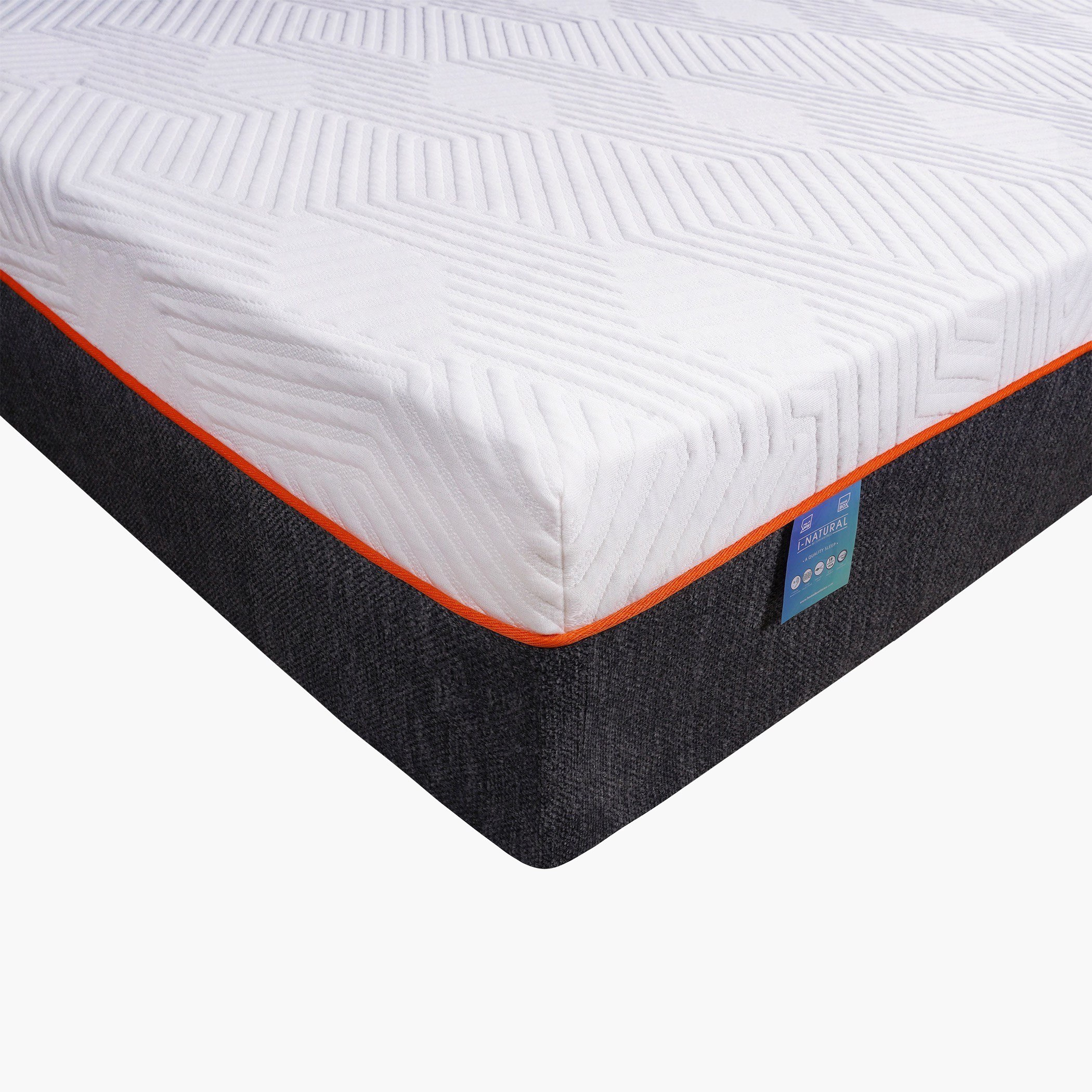 مرتبة كوين ميموري فوم فحم مغلفة ملفوفة بنوابض جيبية من آي ناتشورال - 150x200x26 سم-hbxbedroom-mattresses-queen-image-2