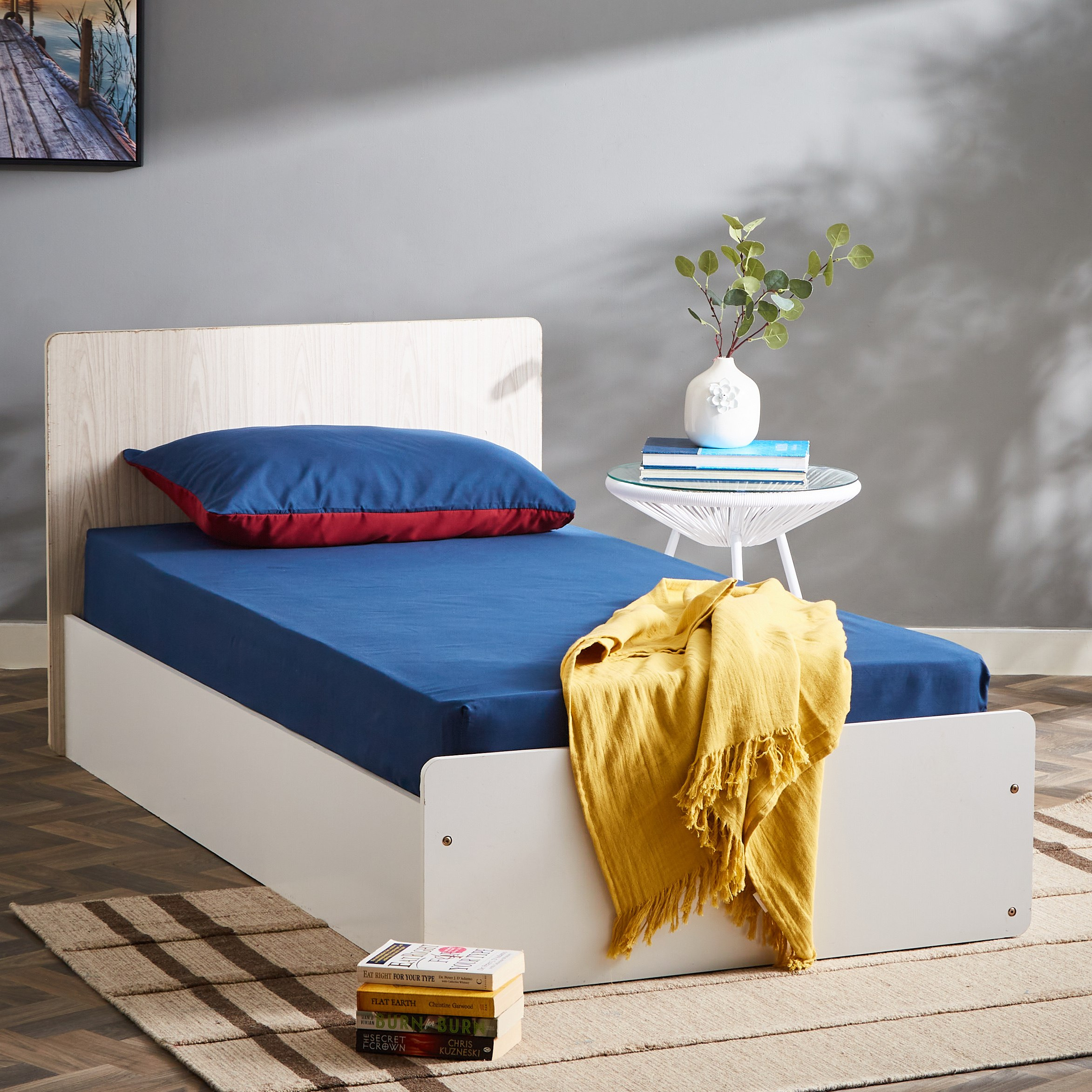 Derby Solid Microfibre Single Fitted Sheet - 90x190+25 cm-hbxhomeware-hbxbedroom-image-7