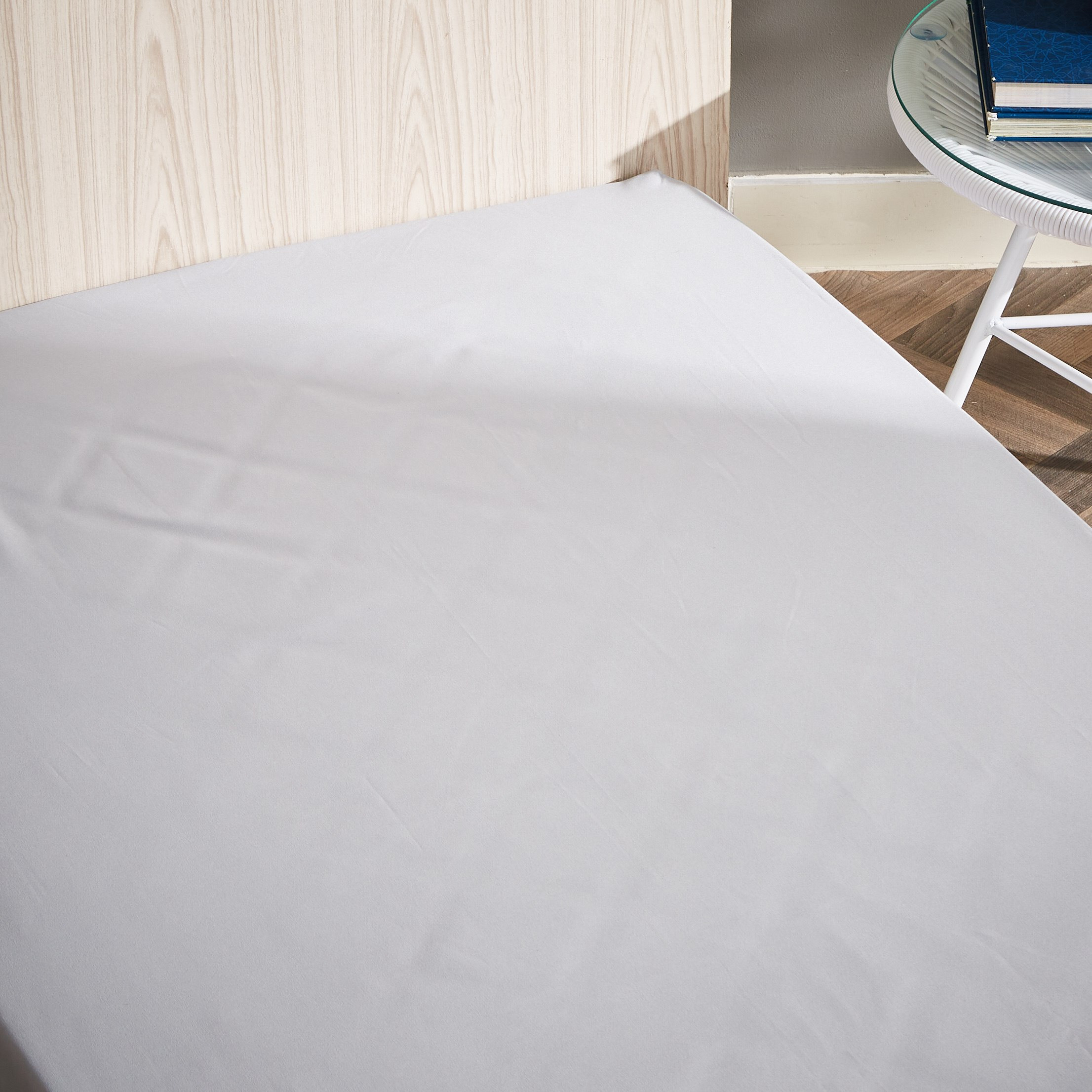 Derby Solid Microfibre Single Fitted Sheet - 90x190+20 cm-hbxhomeware-bedding-fittedsheets-image-3