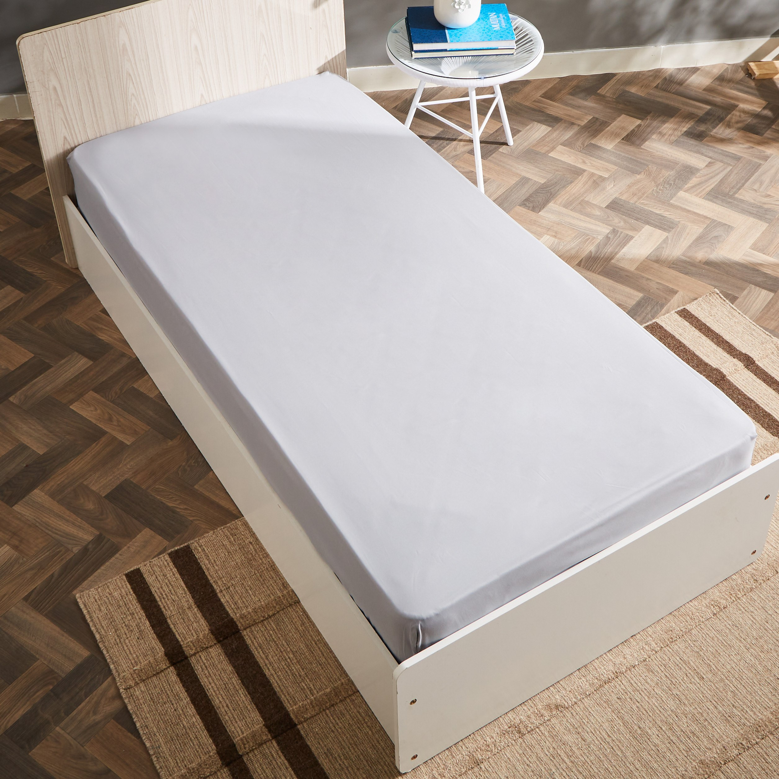 Derby Solid Microfibre Single Fitted Sheet - 90x190+20 cm-hbxhomeware-bedding-fittedsheets-image-6