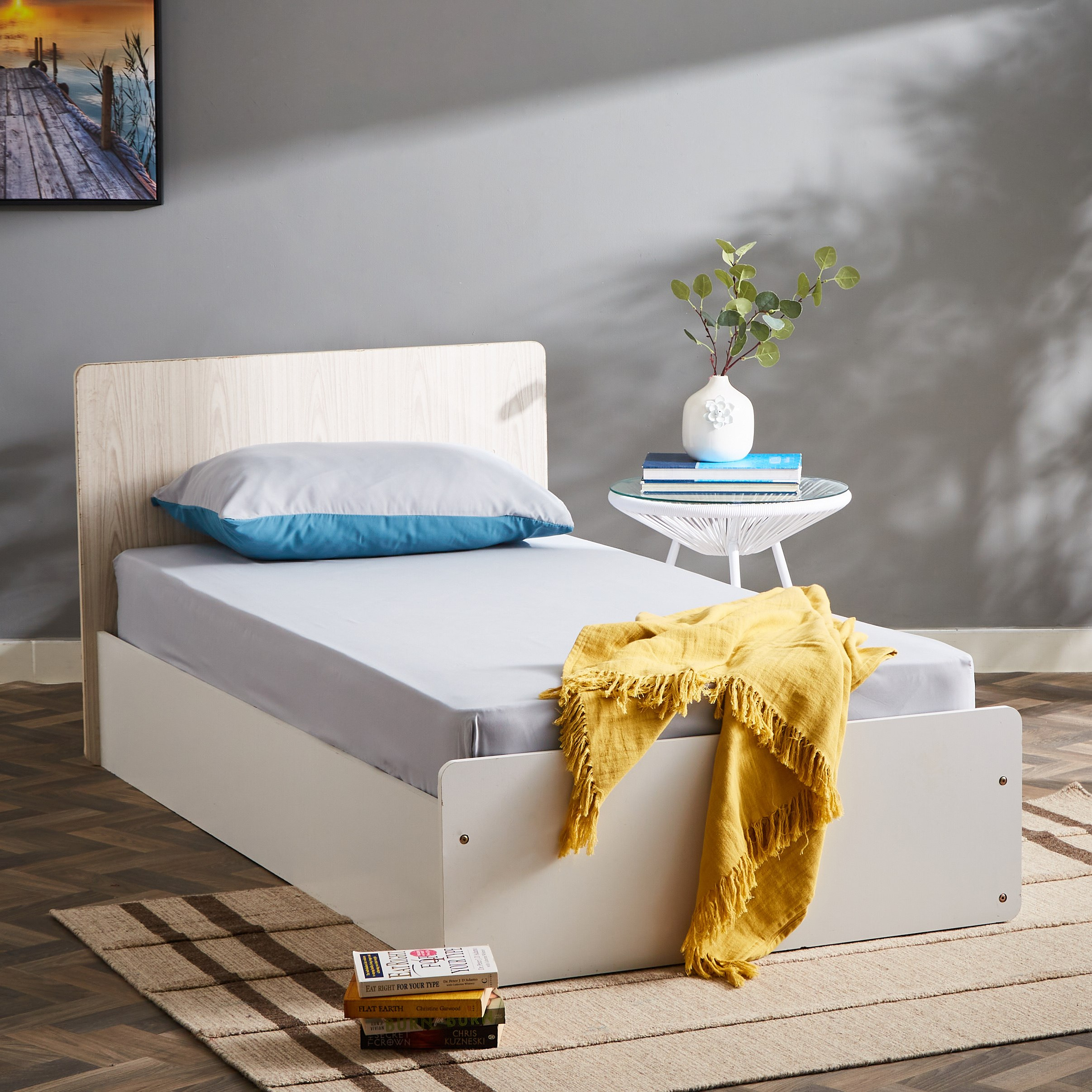 Derby Solid Microfibre Single Fitted Sheet - 90x190+20 cm-hbxhomeware-bedding-fittedsheets-image-7