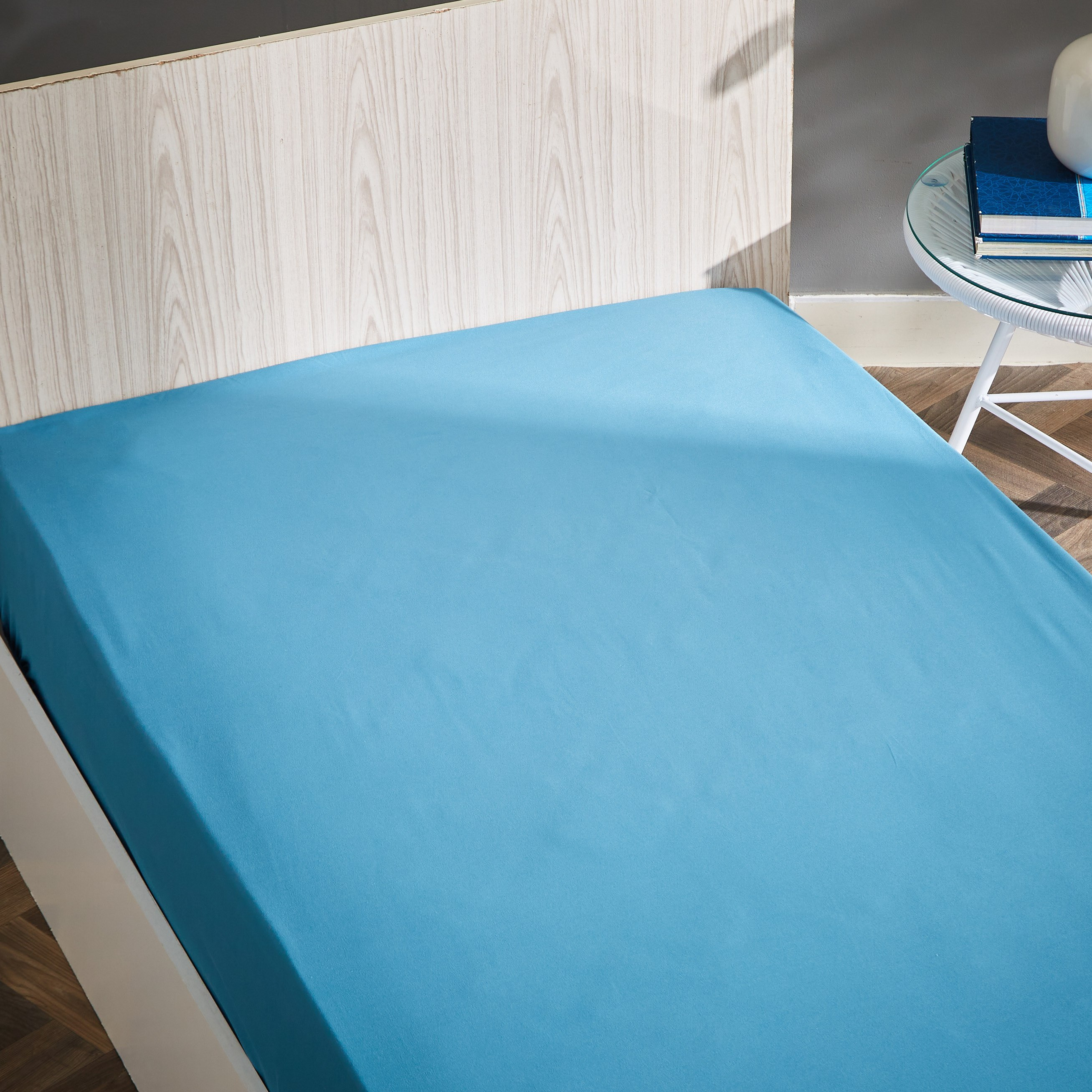 Derby Solid Microfiber Single Fitted Sheet - 90x190+20 cm-hbxhomeware-hbxbedroom-image-3