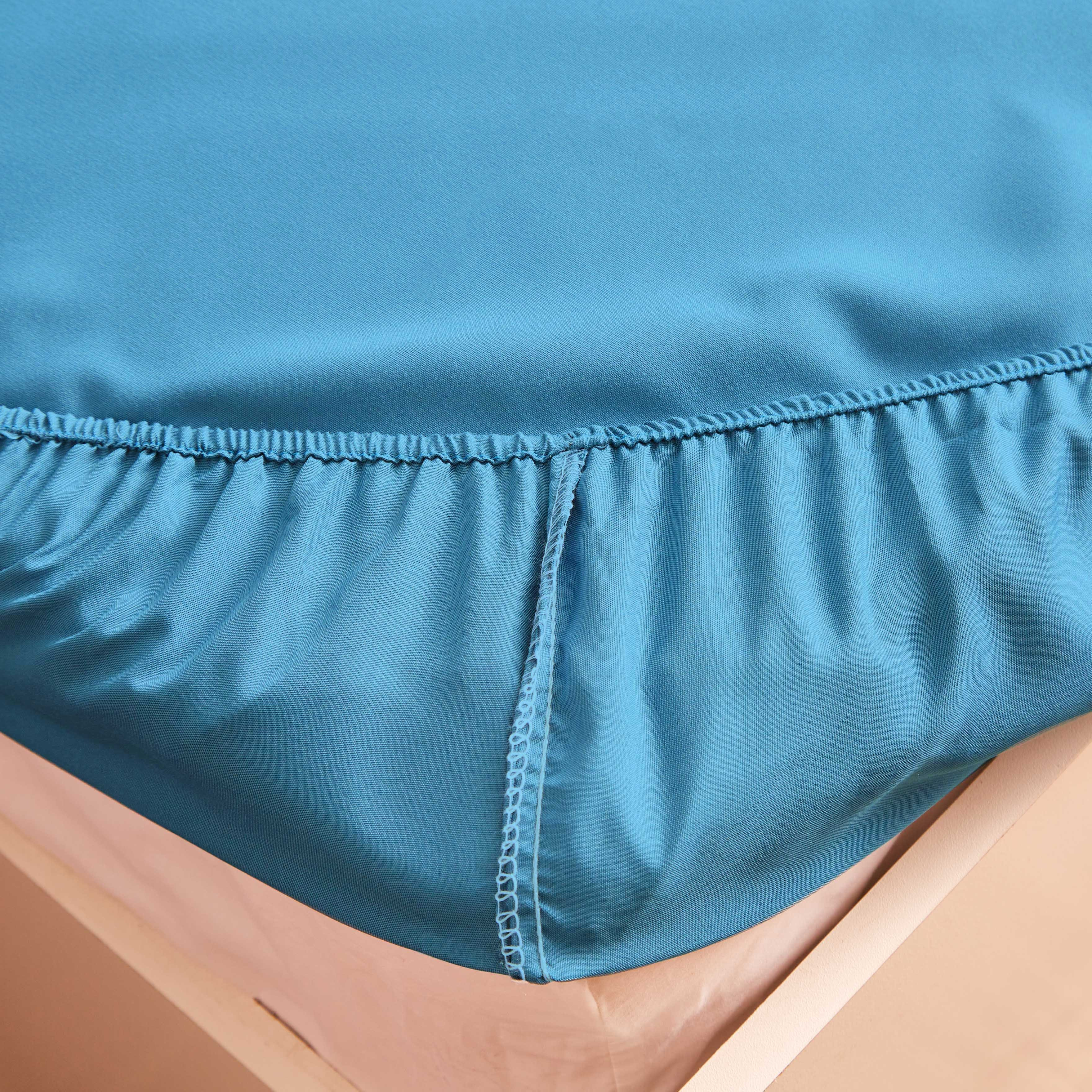 Derby Solid Microfiber Single Fitted Sheet - 90x190+20 cm-hbxhomeware-hbxbedroom-image-4