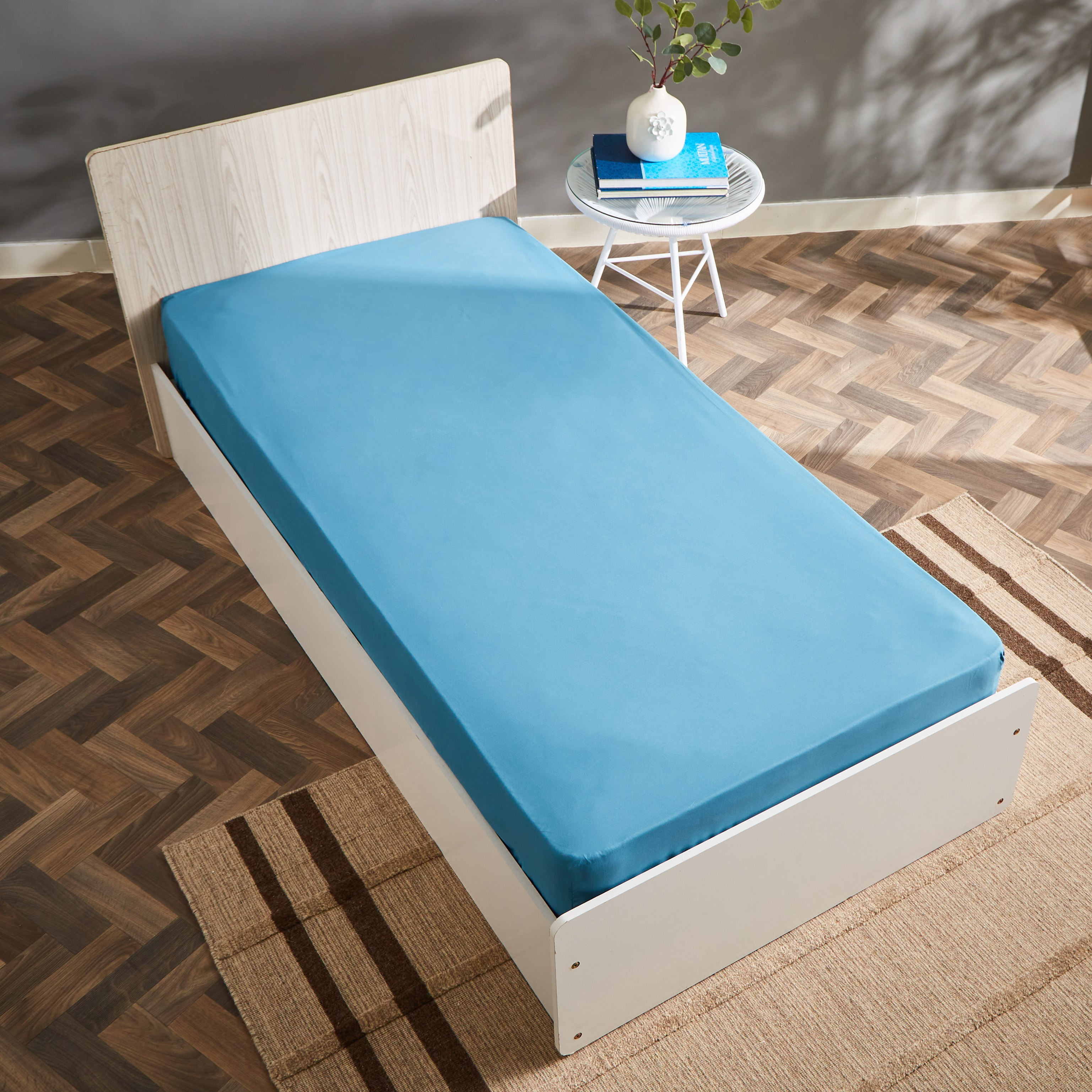 Derby Solid Microfiber Single Fitted Sheet - 90x190+20 cm-hbxhomeware-hbxbedroom-image-6