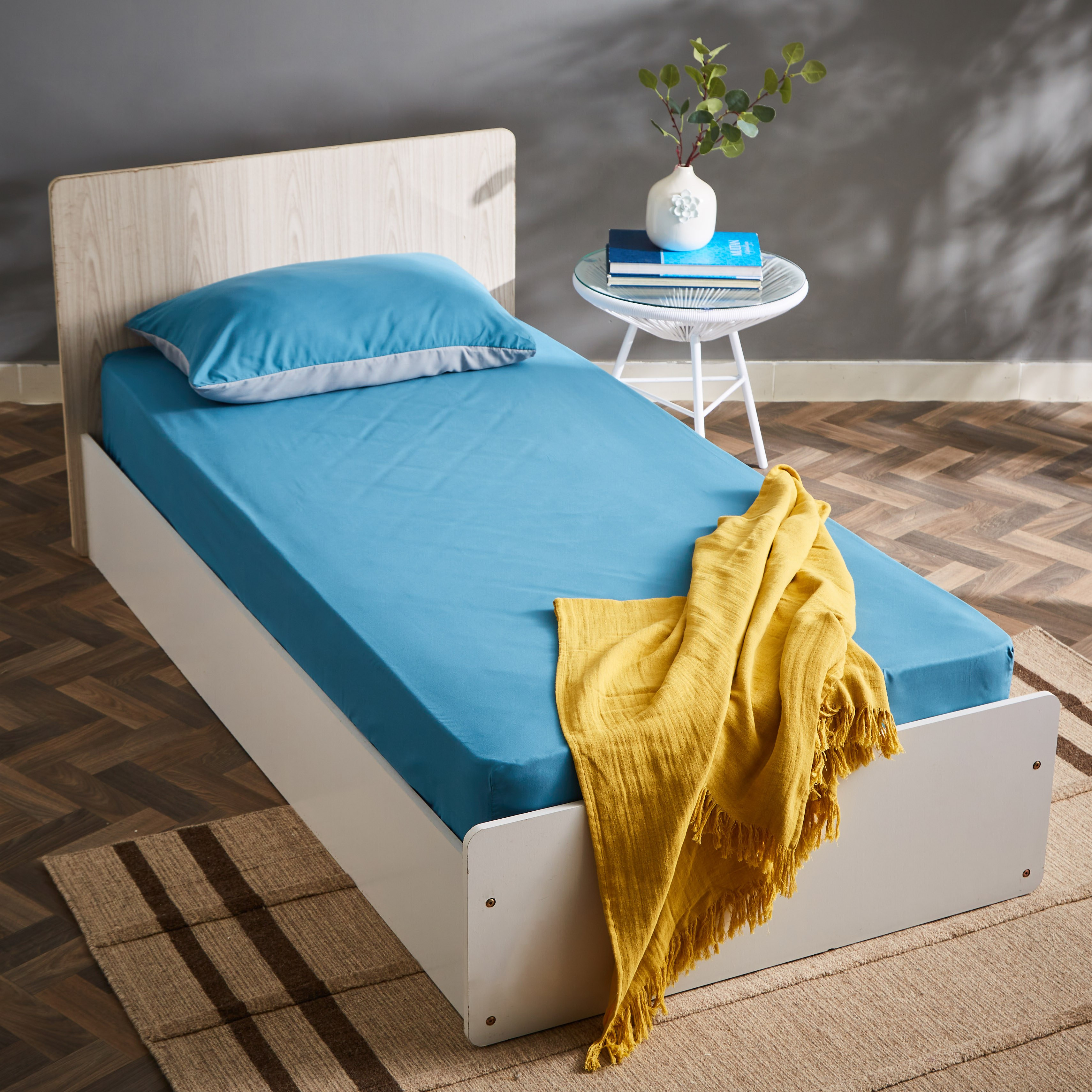 Derby Solid Microfiber Single Fitted Sheet - 90x190+20 cm-hbxhomeware-hbxbedroom-image-7