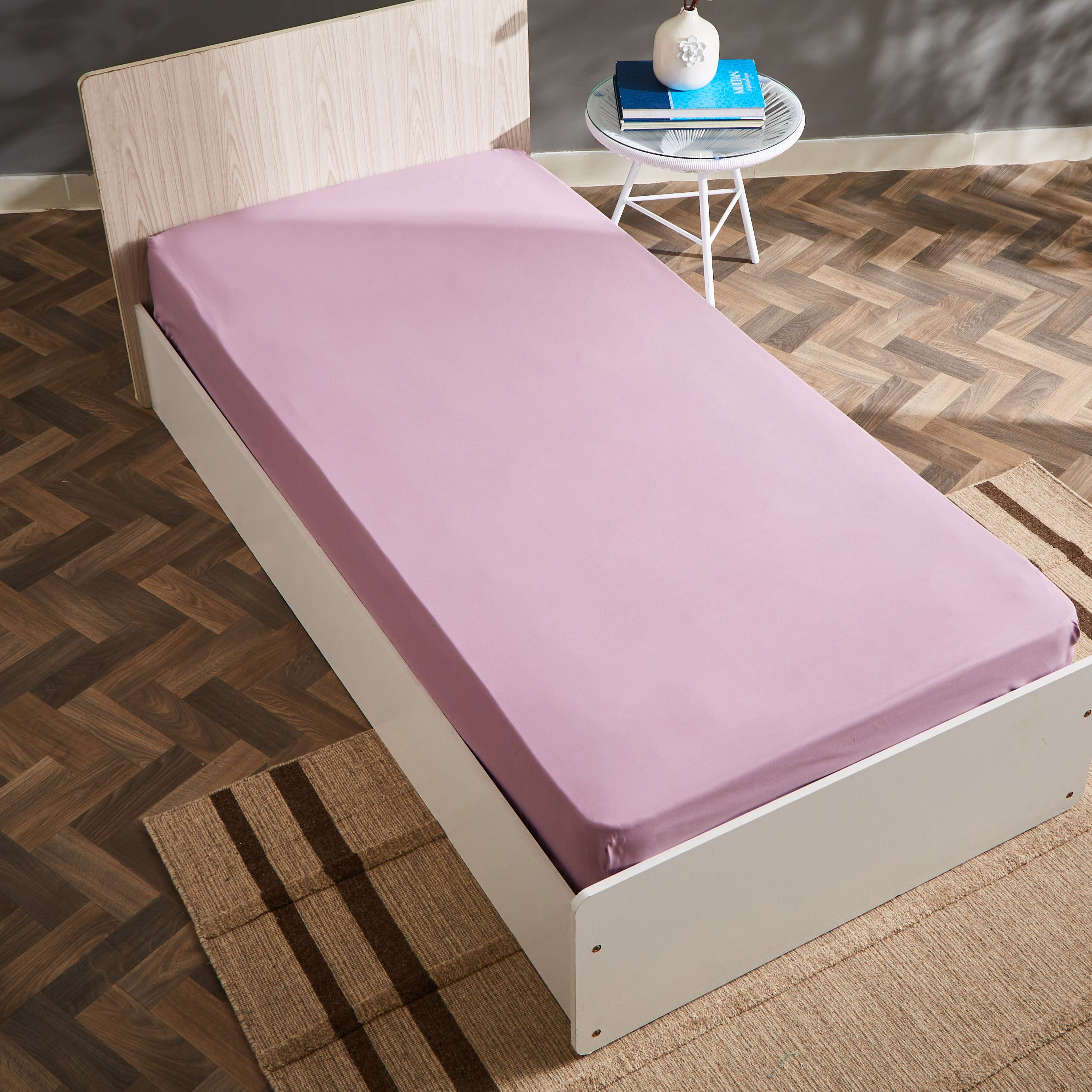 Derby Solid Microfiber Single Fitted Sheet - 90x190+20 cm-hbxhomeware-hbxbedroom-image-6
