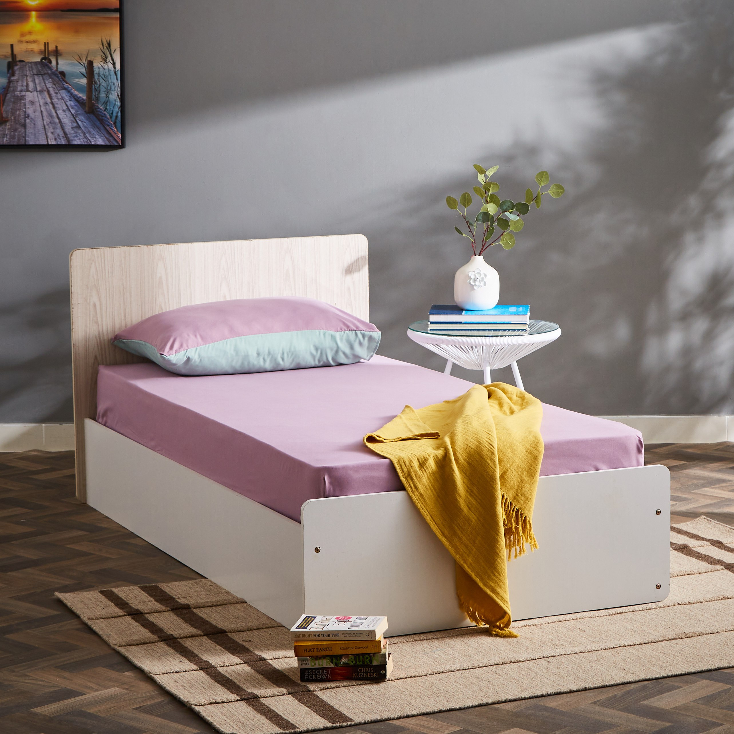 Derby Solid Microfiber Single Fitted Sheet - 90x190+20 cm-hbxhomeware-hbxbedroom-image-7