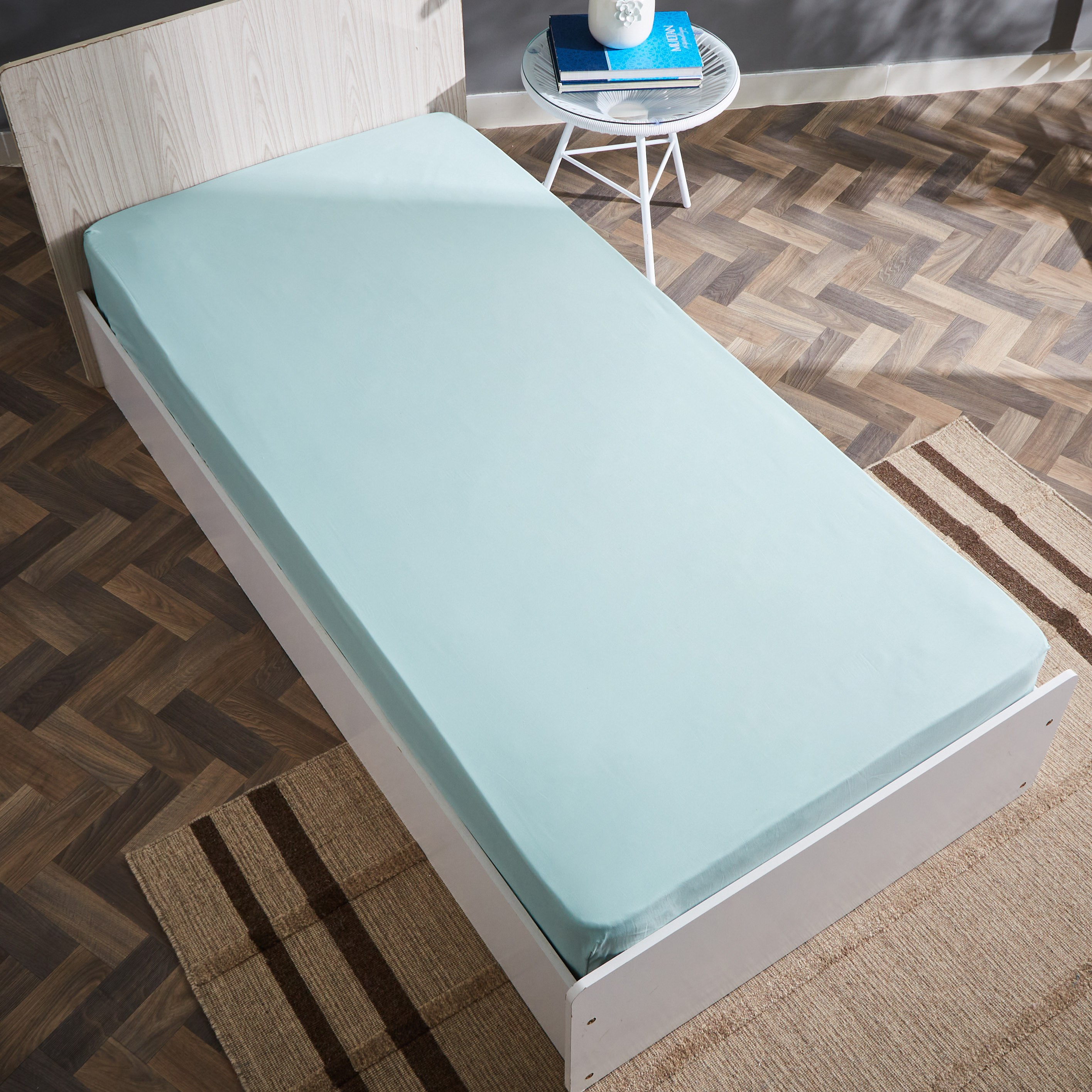 شرشف مطاطي فردي سادة من الألياف الدقيقة من ديربي - 90x190+20 سم-hbxhomeware-hbxbedroom-image-6