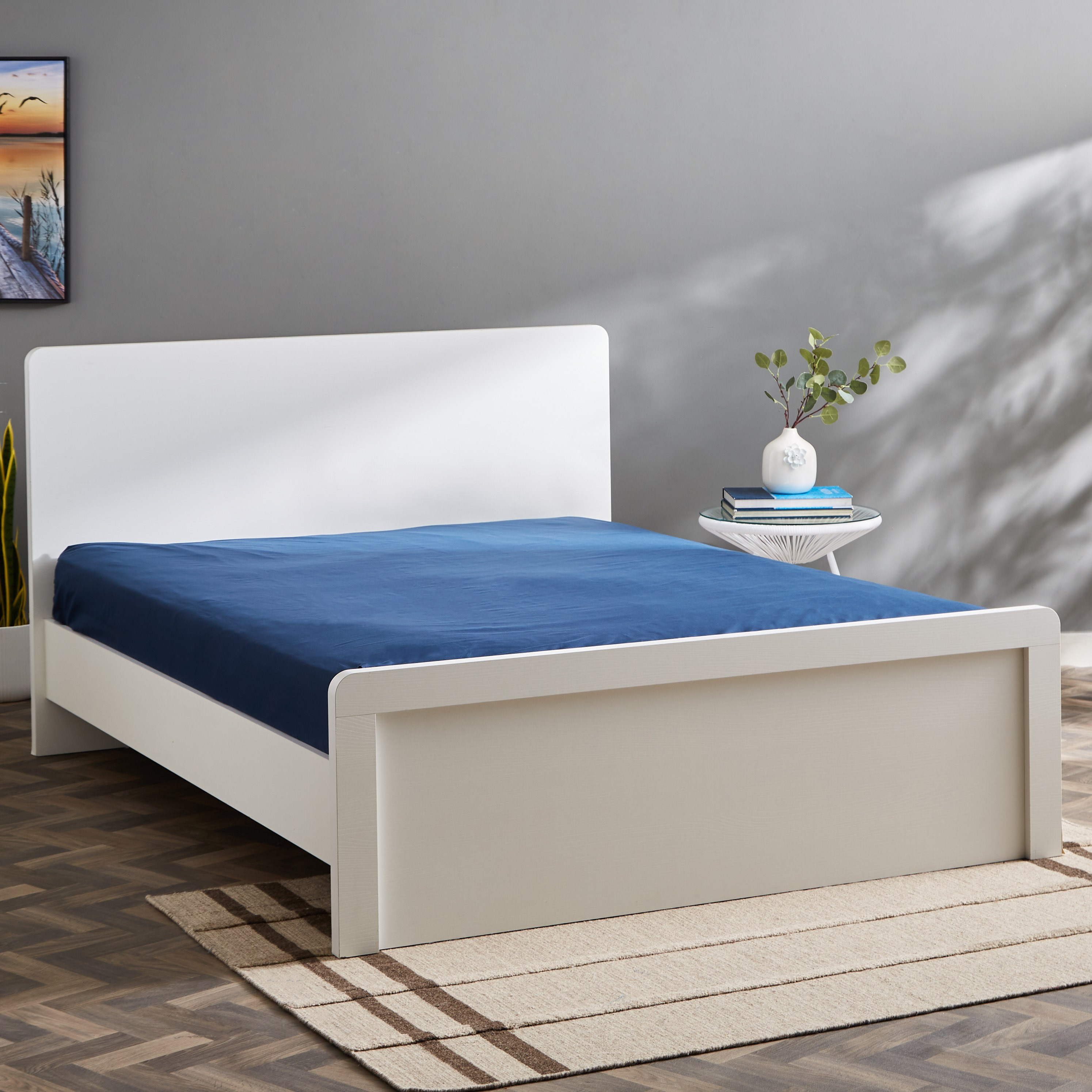 شرشف مطاطي كينج سادة من الألياف الدقيقة من ديربي - 180x200+25 سم-hbxhomeware-hbxbedroom-image-1