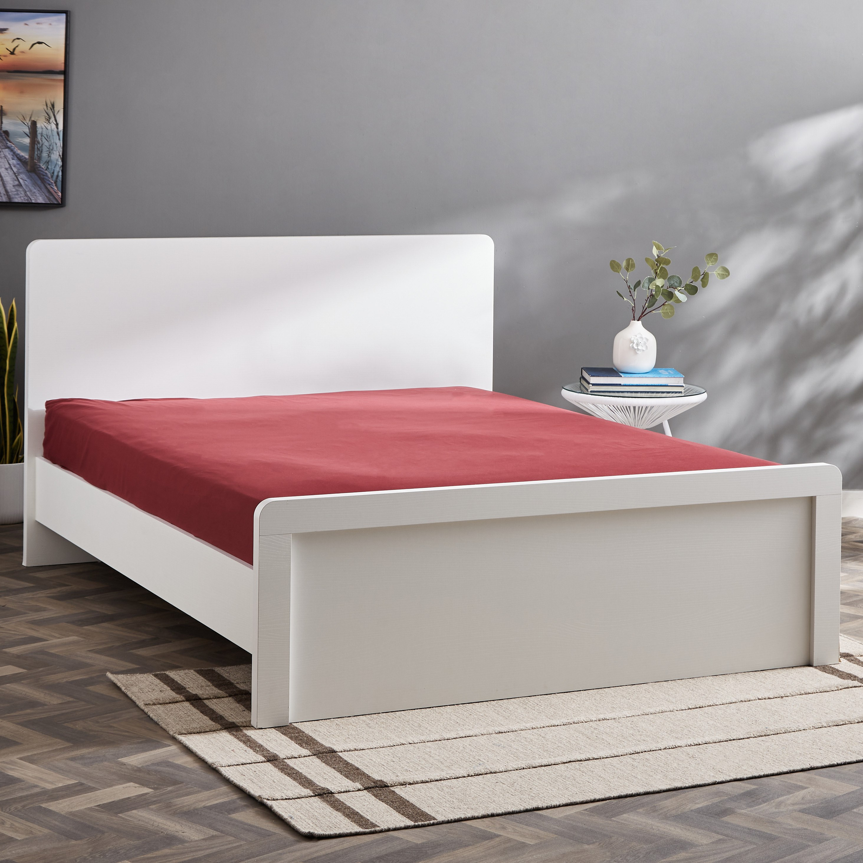 شرشف مطاطي كينج سادة من الألياف الدقيقة من ديربي - 180x200+25 سم-hbxhomeware-bedding-fittedsheets-image-1