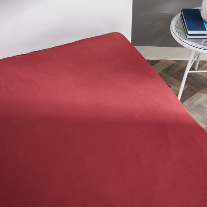 Derby Solid Microfibre King Fitted Sheet - 180x200+25 cm