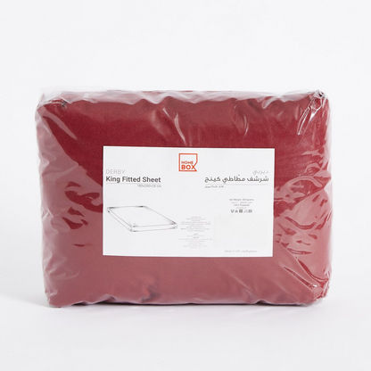 Derby Solid Microfibre King Fitted Sheet - 180x200+25 cm
