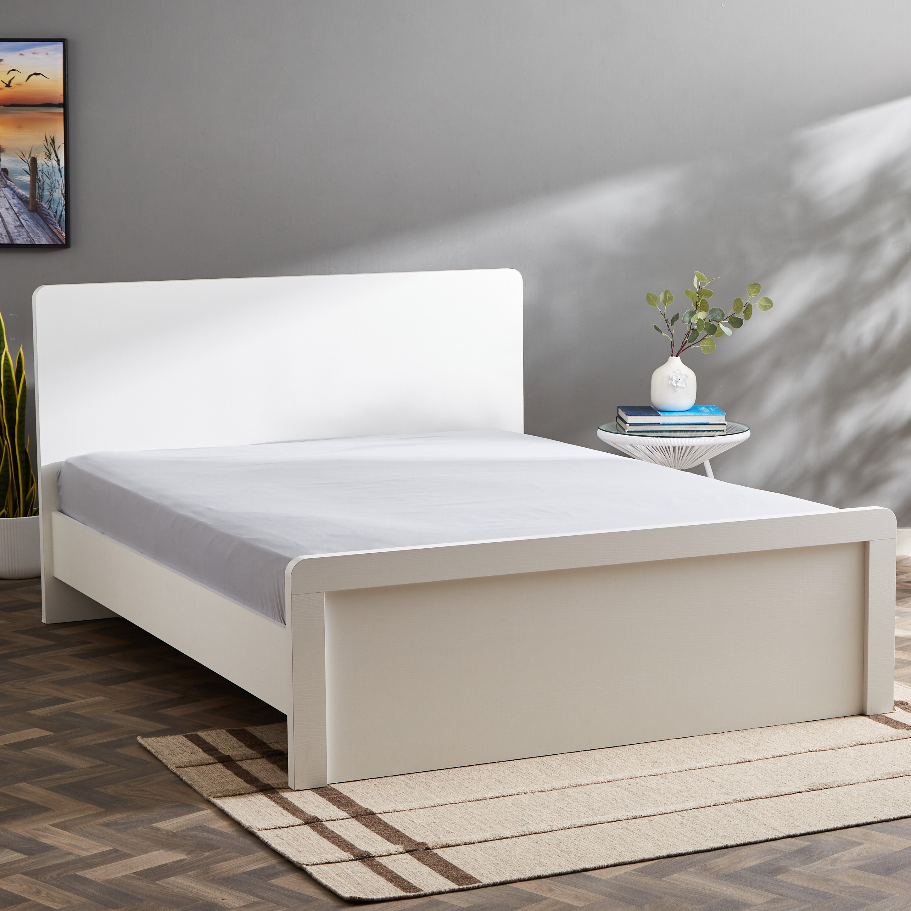 شرشف مطاطي كينج سادة من الألياف الدقيقة من ديربي - 180x200+25 سم-hbxhomeware-hbxbedroom-image-1