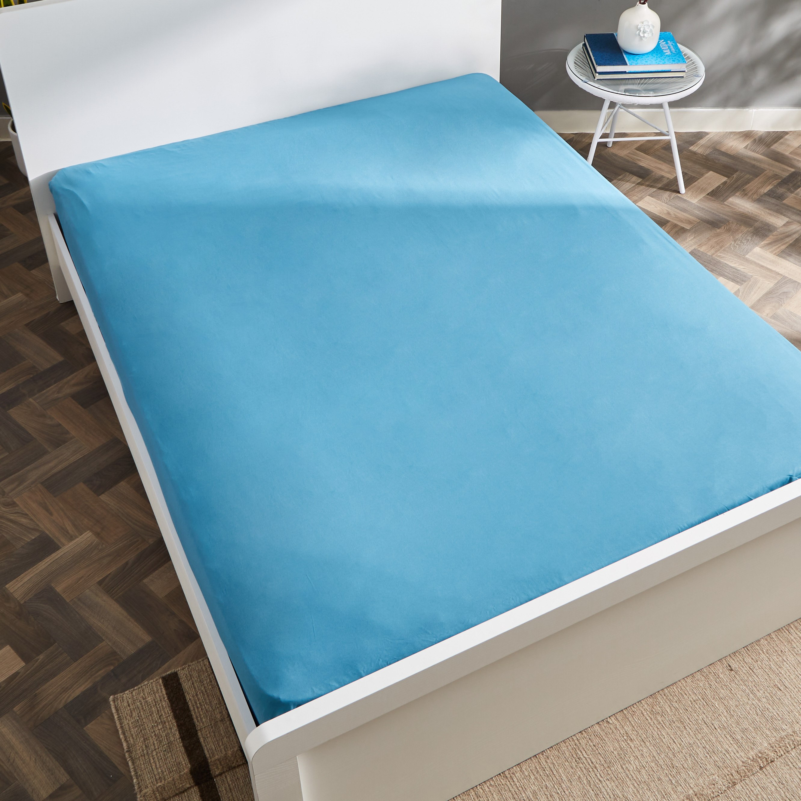 شرشف مطاطي كينج سادة من الألياف الدقيقة من ديربي - 180x200+25 سم-hbxhomeware-hbxbedroom-image-6