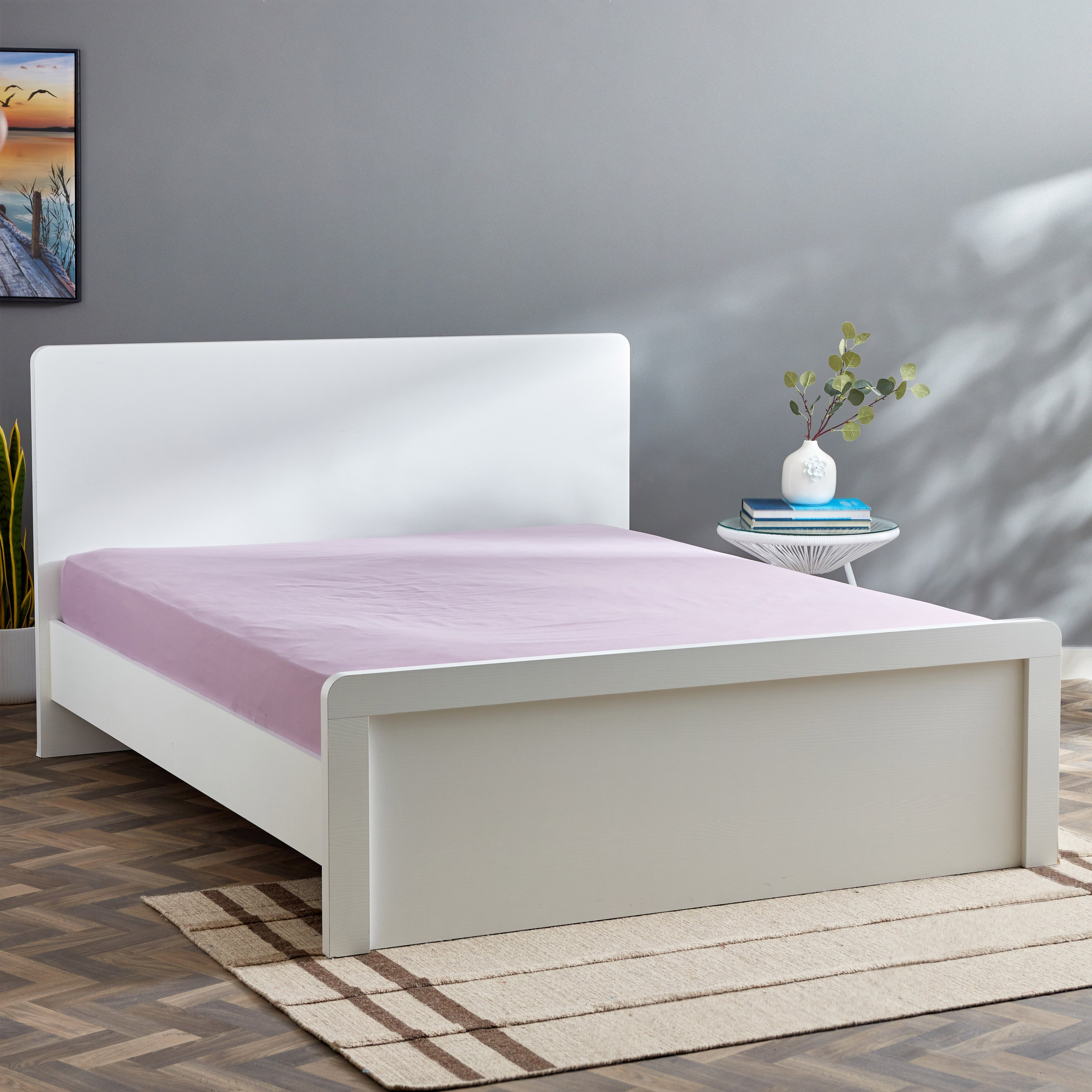 Derby Solid Microfibre King Fitted Sheet - 180x200+25 cm-hbxhomeware-hbxbedroom-image-1