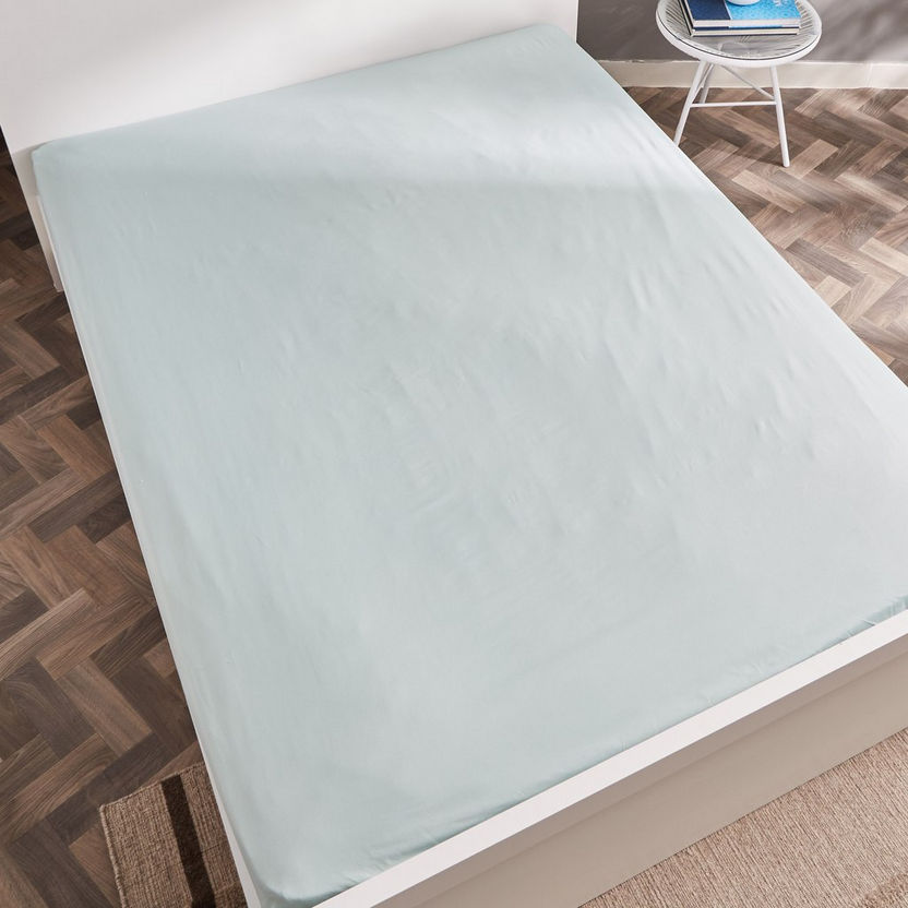 Derby Solid Microfibre King Fitted Sheet - 180x200+25 cm-Sheets and Pillow Covers-image-4