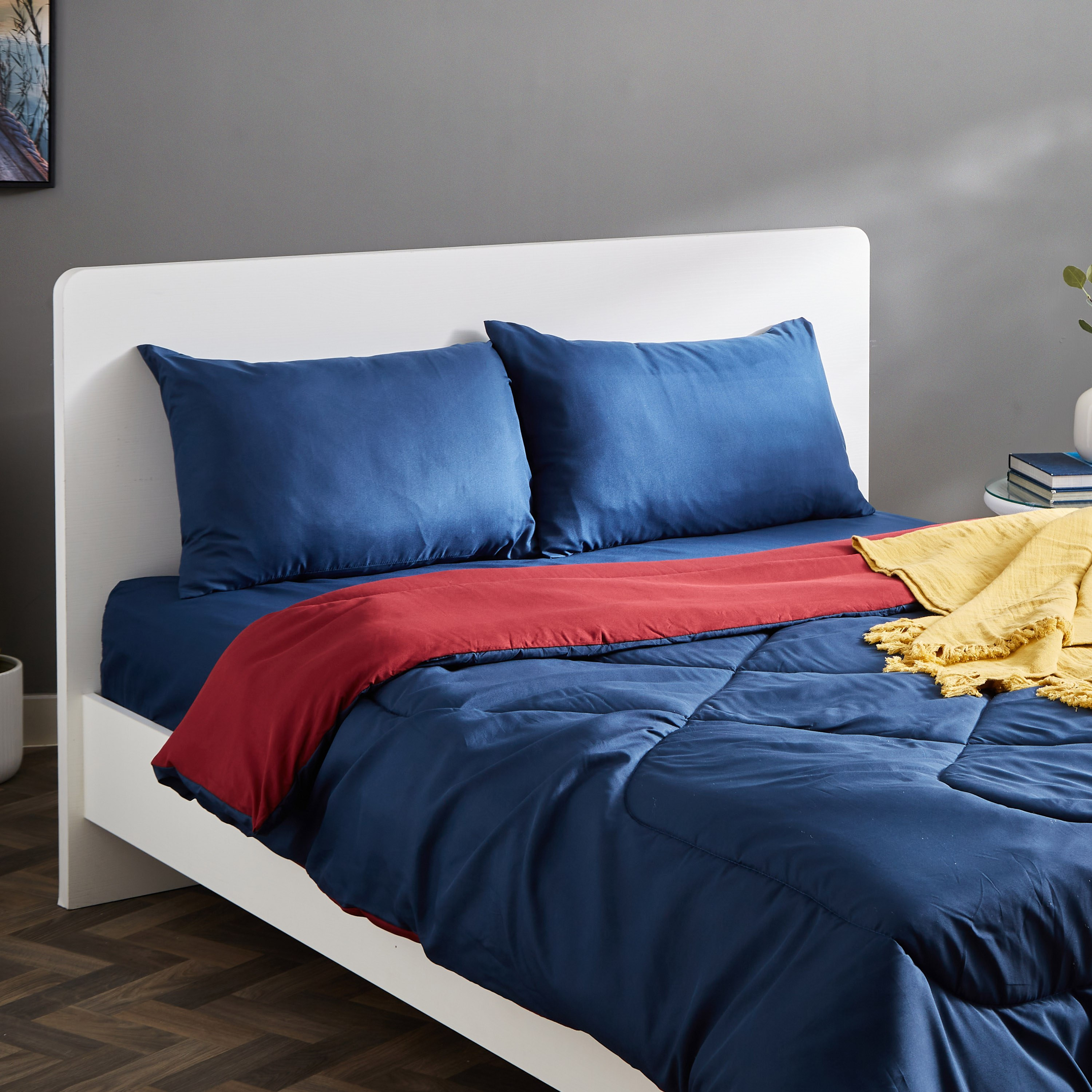 طقم غطاء وسادة سادة من الألياف الدقيقة يستخدم على الوجهين قطعتين من ديربي - 45x70 سم-hbxhomeware-hbxbedroom-image-5
