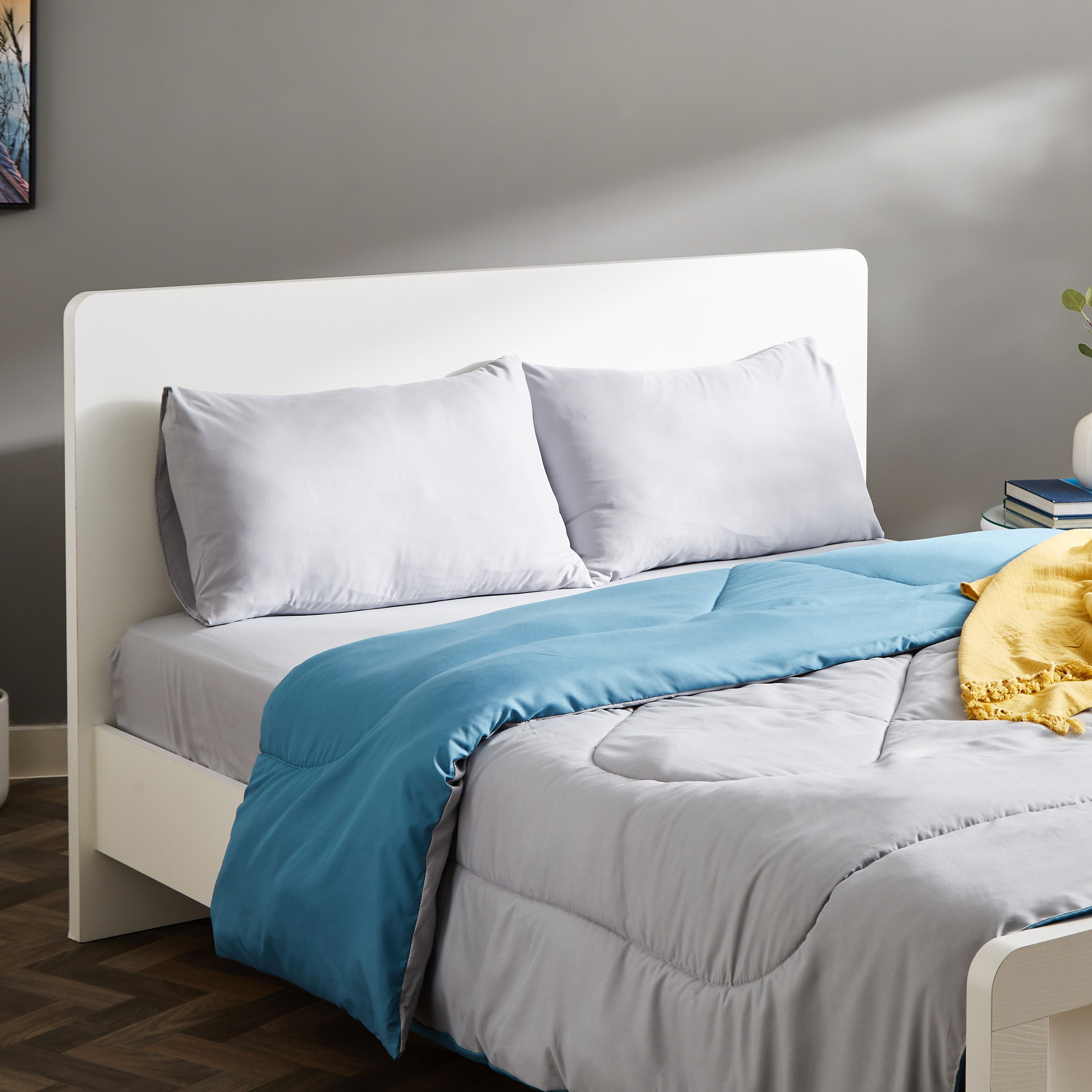 Derby 2-Piece Reversible Solid Microfibre Pillowcase Set - 45x70 cm-hbxhomeware-hbxbedroom-image-5