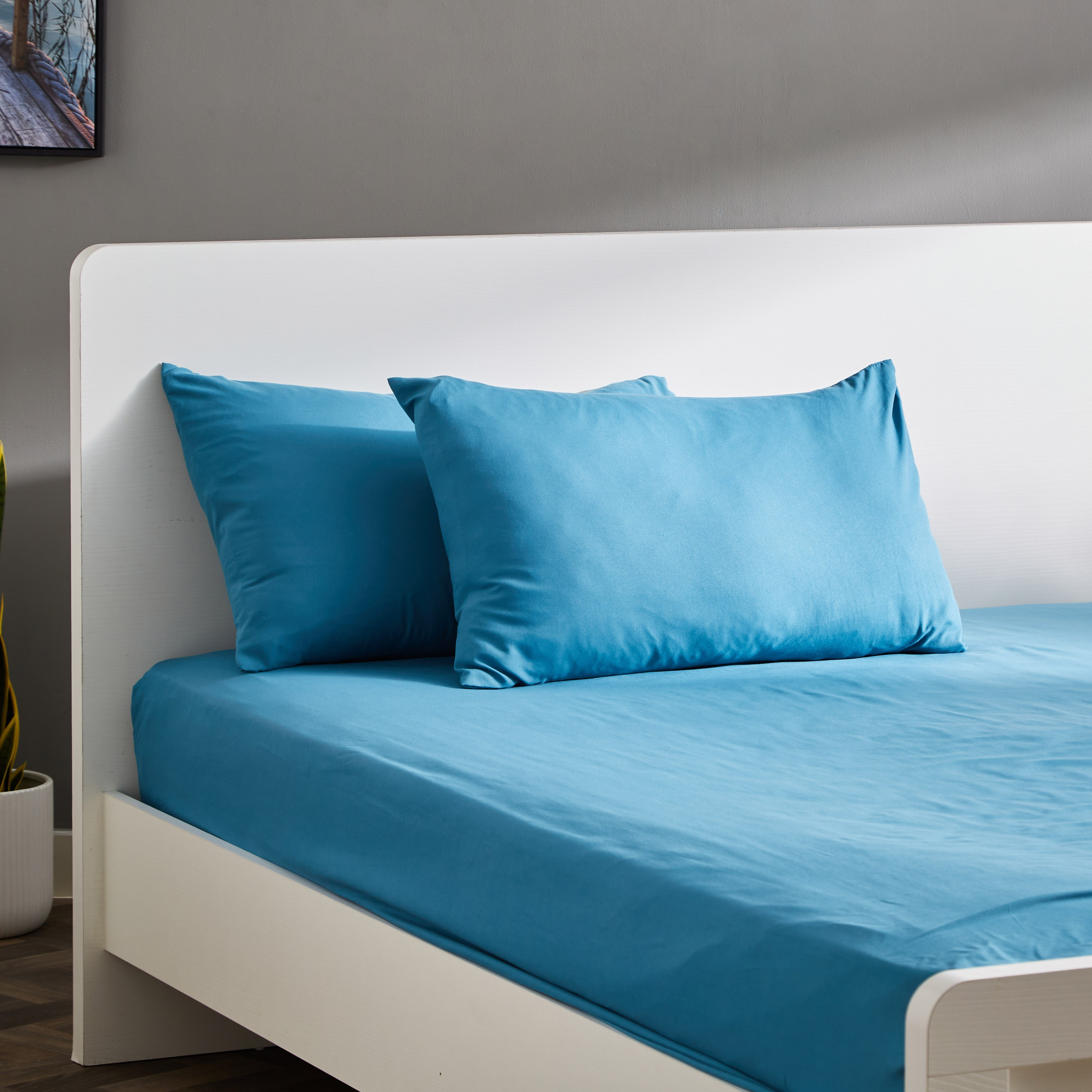 Derby 2-Piece Reversible Solid Microfibre Pillowcase Set - 45x70 cm-hbxhomeware-hbxbedroom-image-1