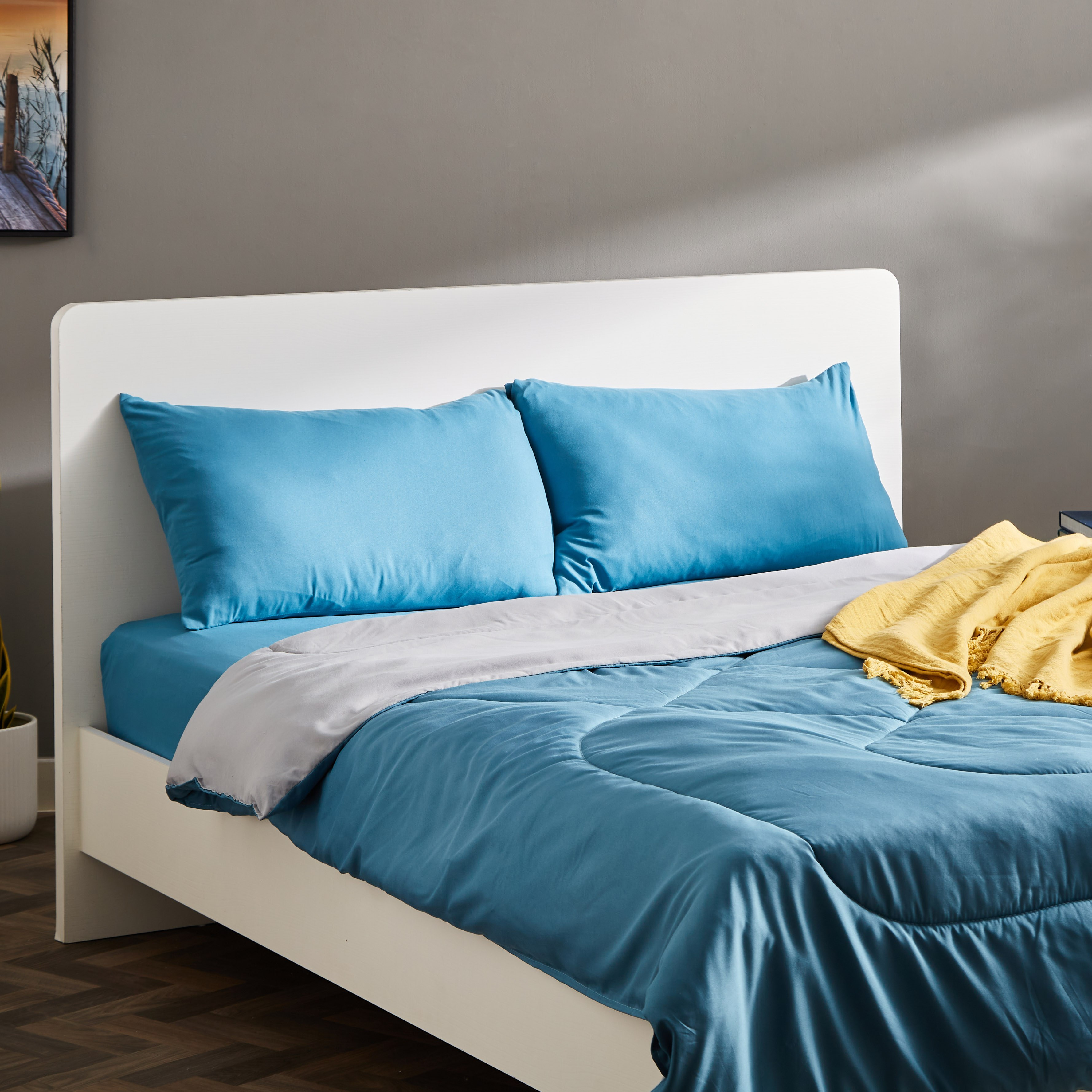 Derby 2-Piece Reversible Solid Microfibre Pillowcase Set - 45x70 cm-hbxhomeware-hbxbedroom-image-5