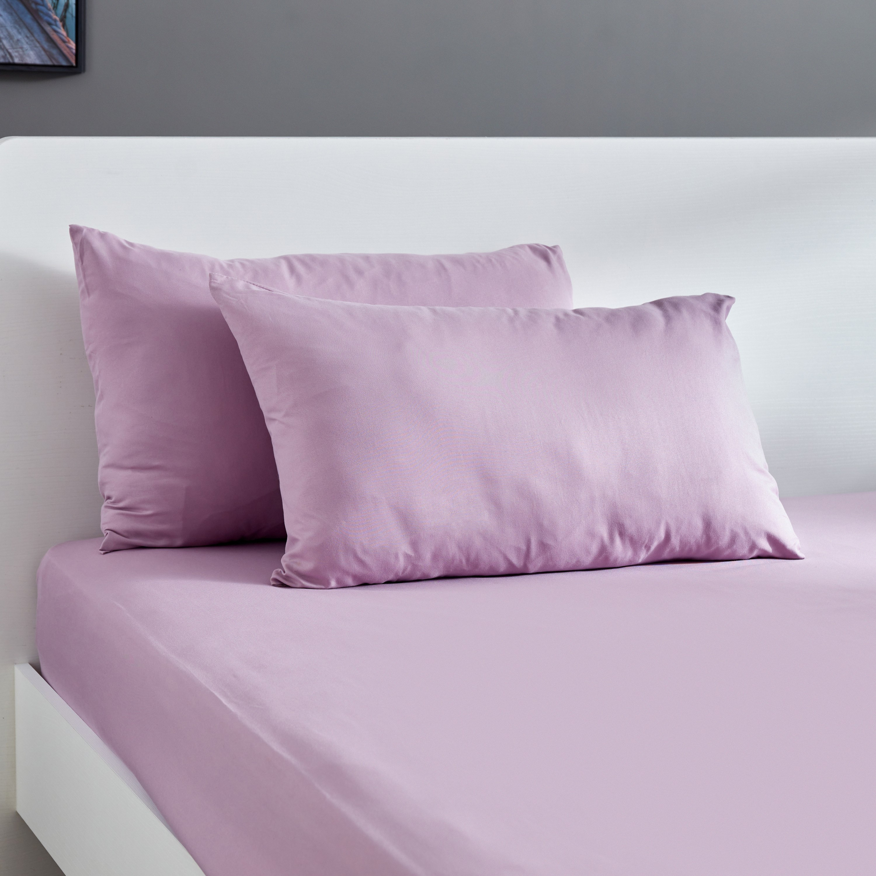 طقم غطاء وسادة سادة من الألياف الدقيقة يستخدم على الوجهين قطعتين من ديربي - 45x70 سم-hbxhomeware-hbxbedroom-image-1