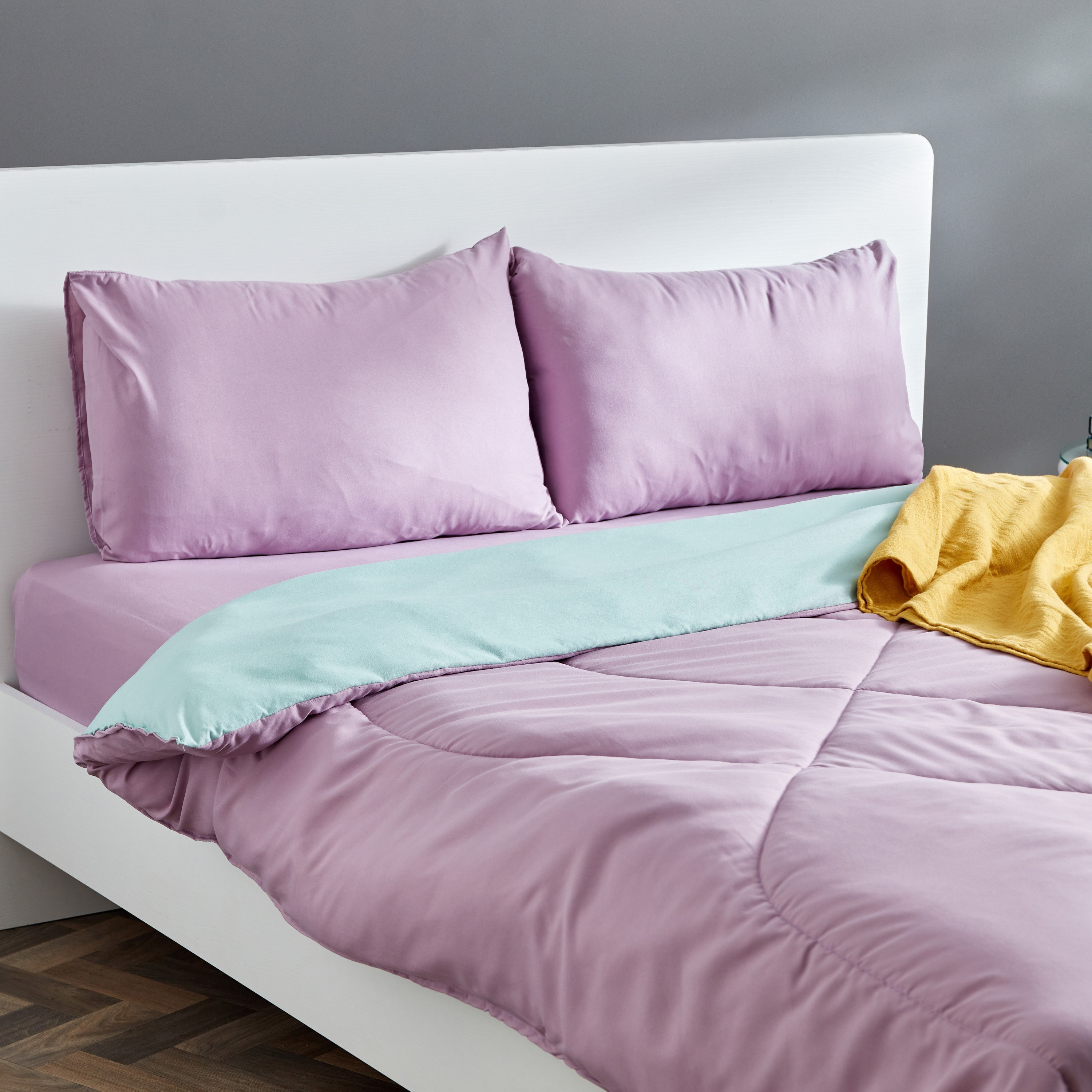 طقم غطاء وسادة سادة من الألياف الدقيقة يستخدم على الوجهين قطعتين من ديربي - 45x70 سم-hbxhomeware-hbxbedroom-image-4