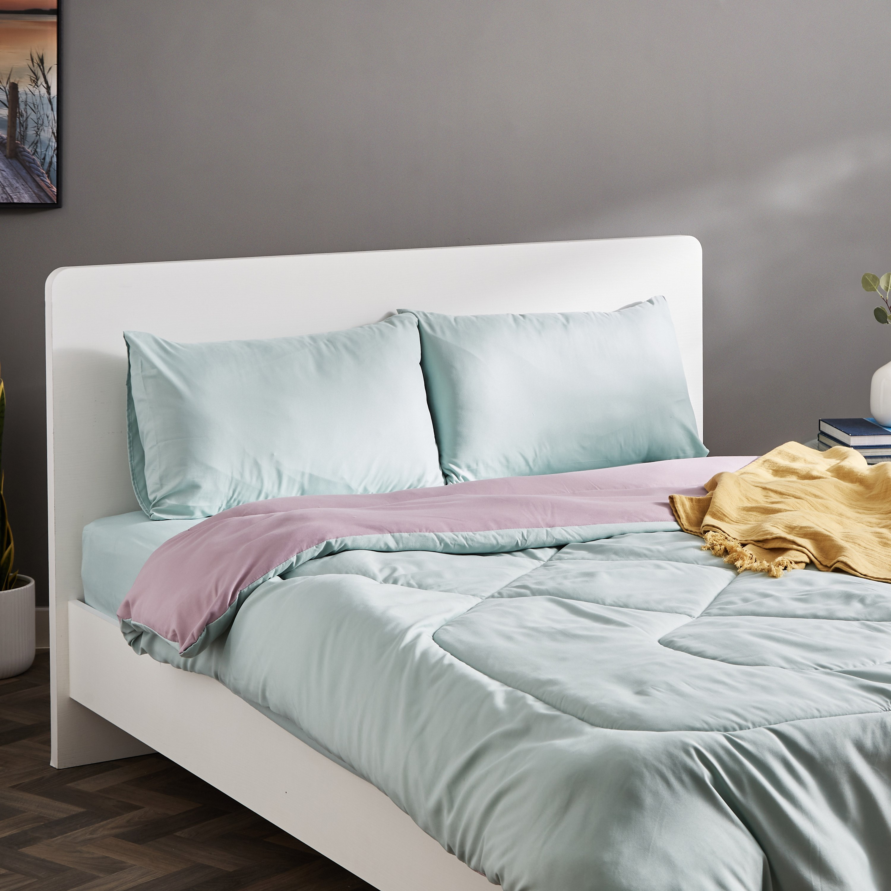 Derby 2-Piece Reversible Solid Microfibre Pillowcase Set - 45x70 cm-hbxhomeware-hbxbedroom-image-5