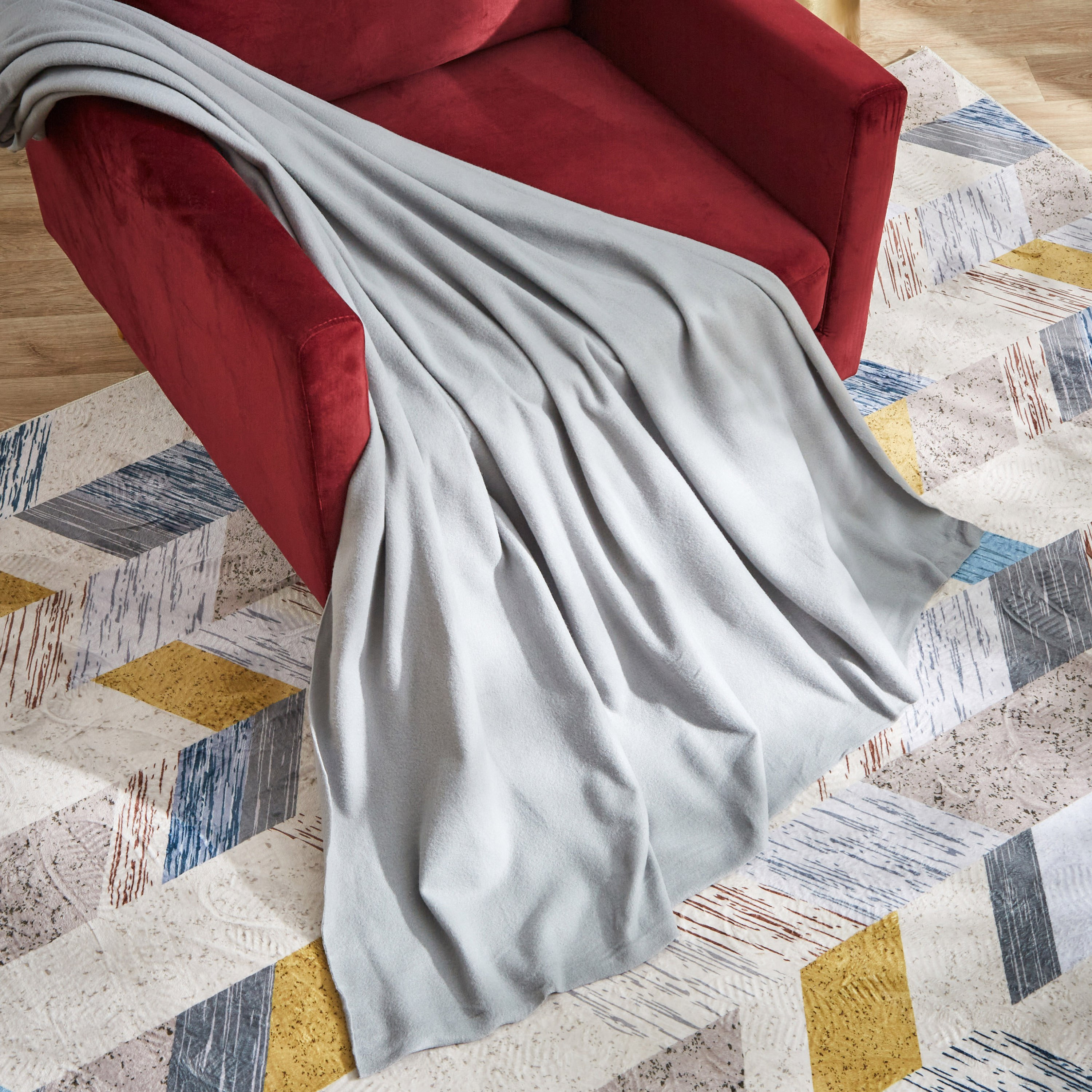 بطانية صوف خفيفة سادة من أتلانتا - 120x160 سم-hbxhomeware-hbxbedroom-image-1