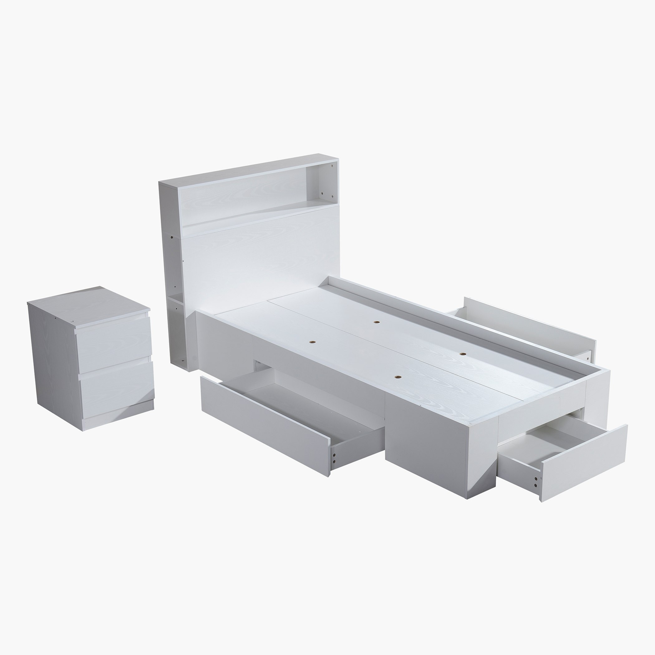 سرير كوين بـ3 أدراج تخزين من هالمستاد أوسلو - 90x200 سم-hbxfurniture-bedsandbedsets-beds-single-image-4