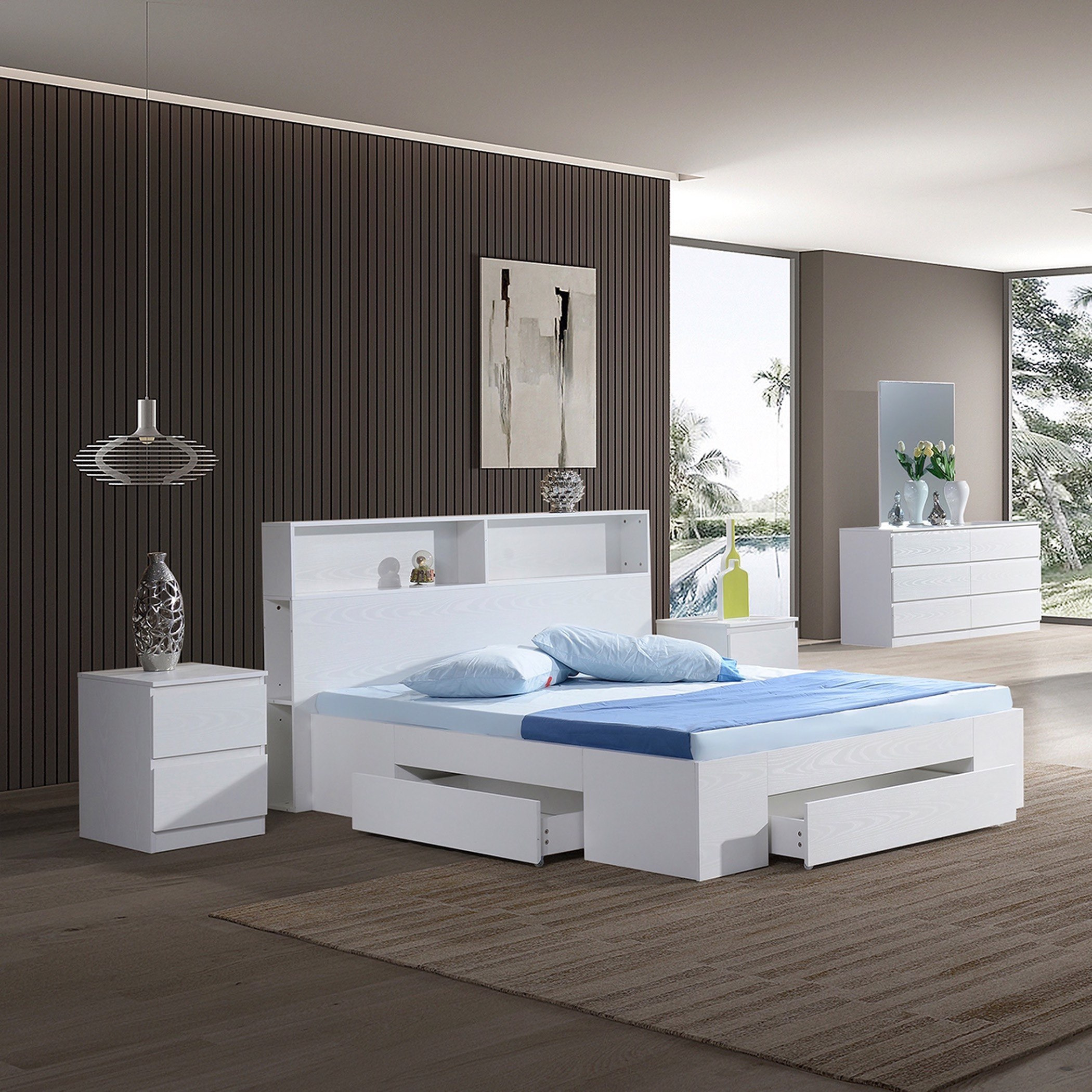 Halmstad Oslo Queen Storage Bed with 3 Drawers - 150x200 cm-hbxbedroom-bedsandbedsets-beds-queen-image-1