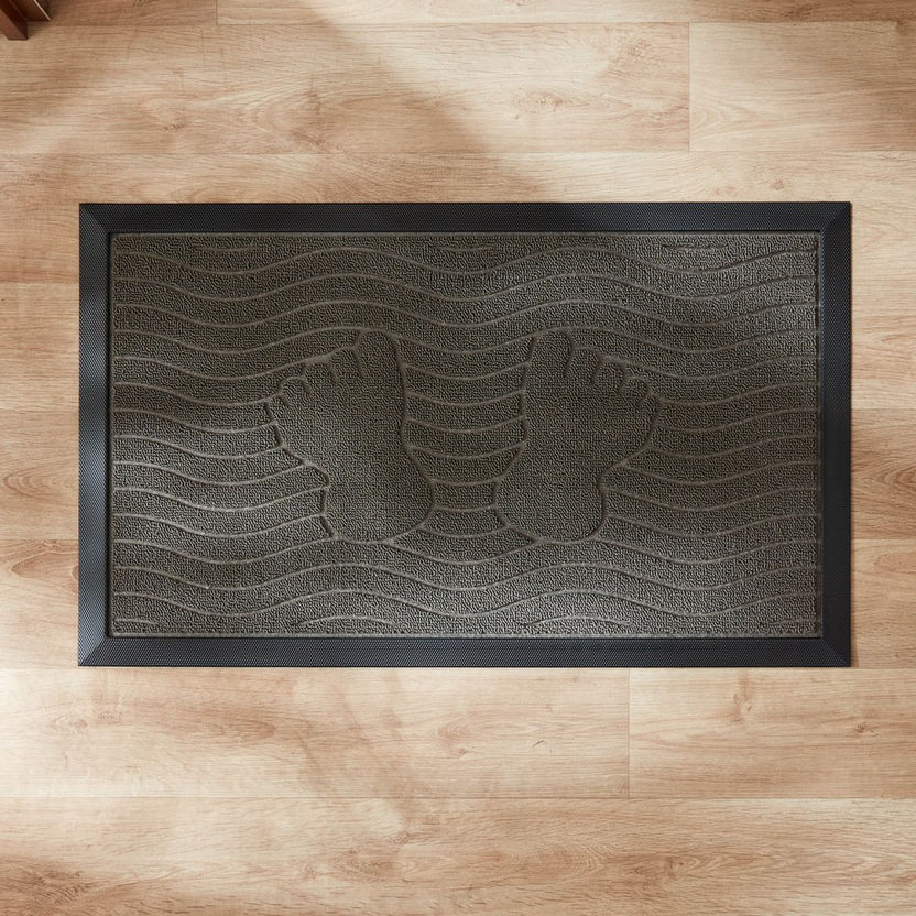 Foot Print Anti-Skid Polypropylene Doormat - 45x75 cm-Door Mats-image-1