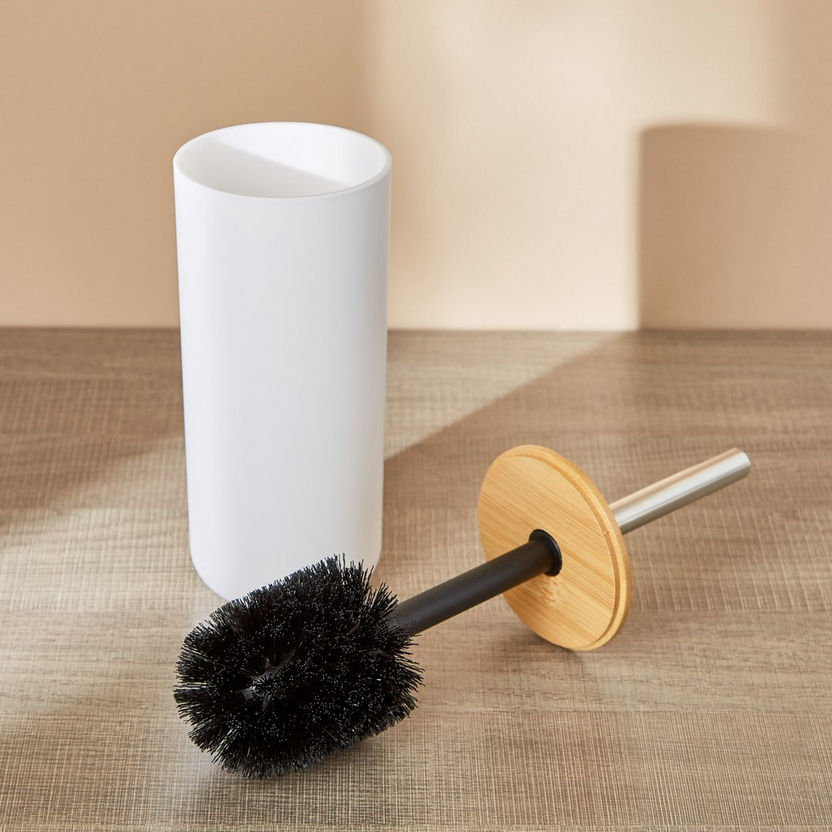 Hugo Toilet Brush with Holder - 9.8x34 cm-Cleaning Accessories-image-1