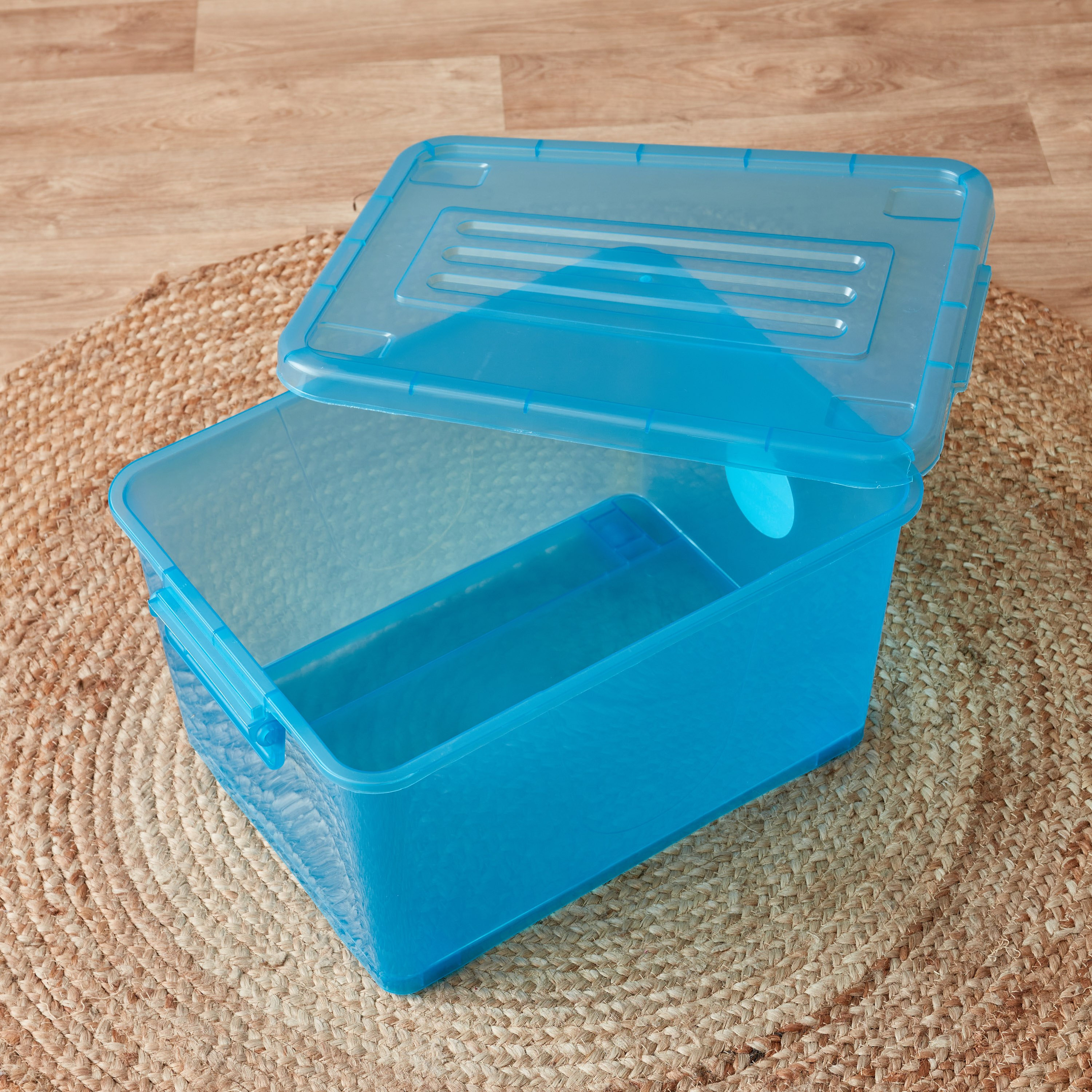 Rolling 32 L Storage Box with Wheels and Lid - 47x34x25 cm-hbxbedroom-bedroomaccessories-bedroomstorage-image-2