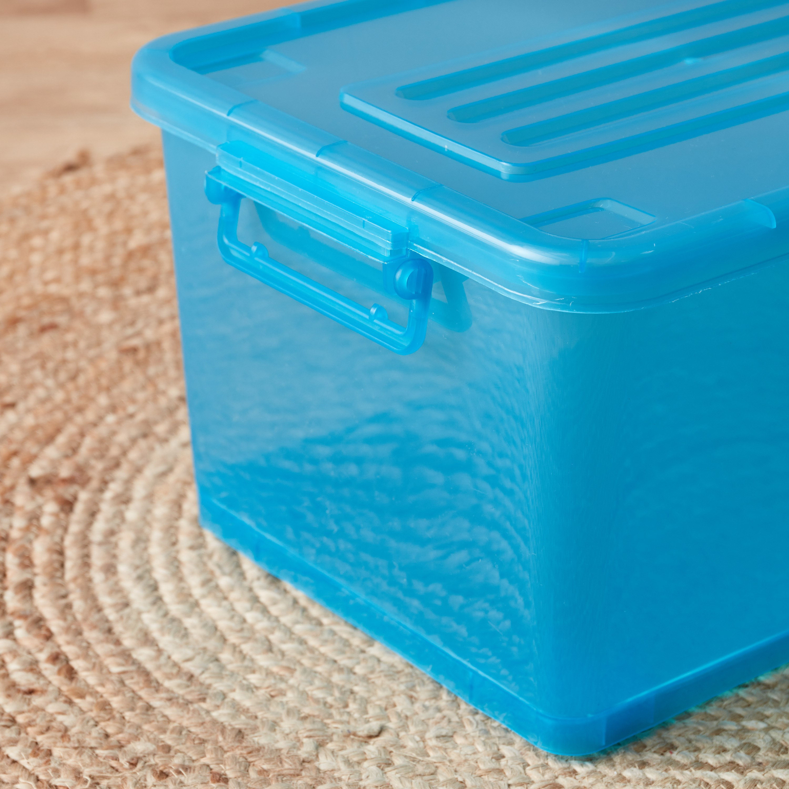 Rolling 32 L Storage Box with Wheels and Lid - 47x34x25 cm-hbxbedroom-bedroomaccessories-bedroomstorage-image-3