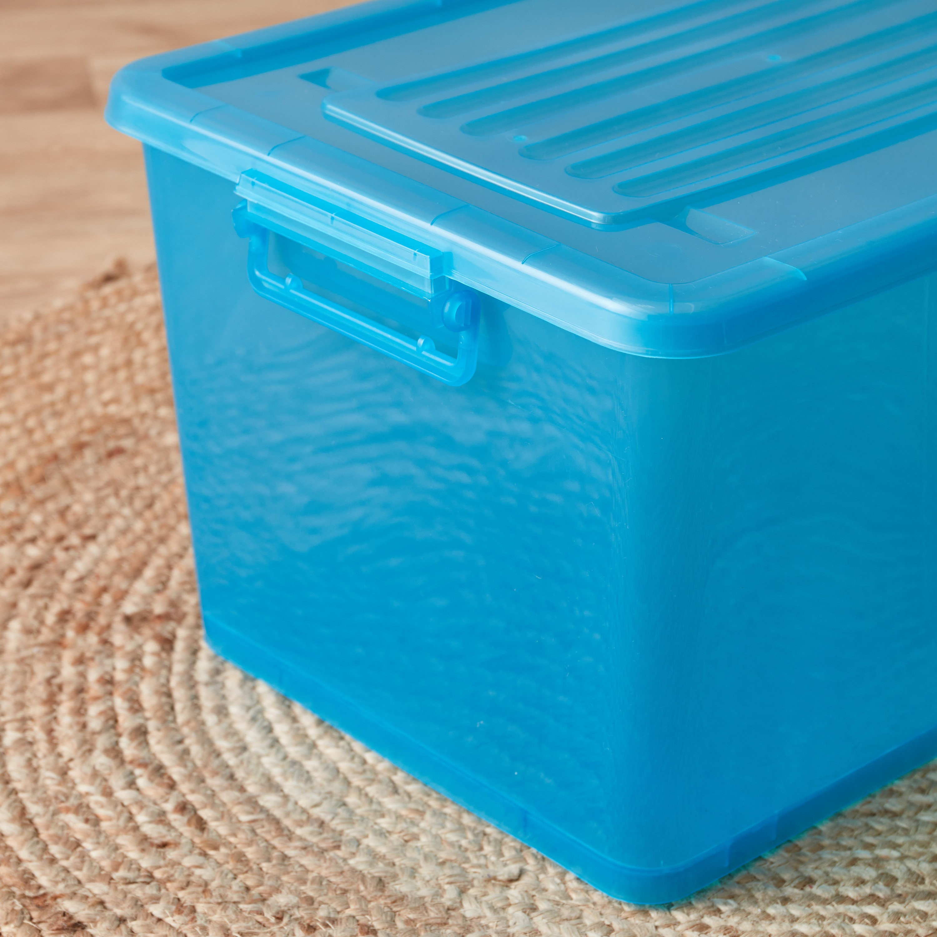 Rolling 55 L Storage Box with Wheels and Lid - 56x39x32 cm-hbxbedroom-bedroomaccessories-bedroomstorage-image-3