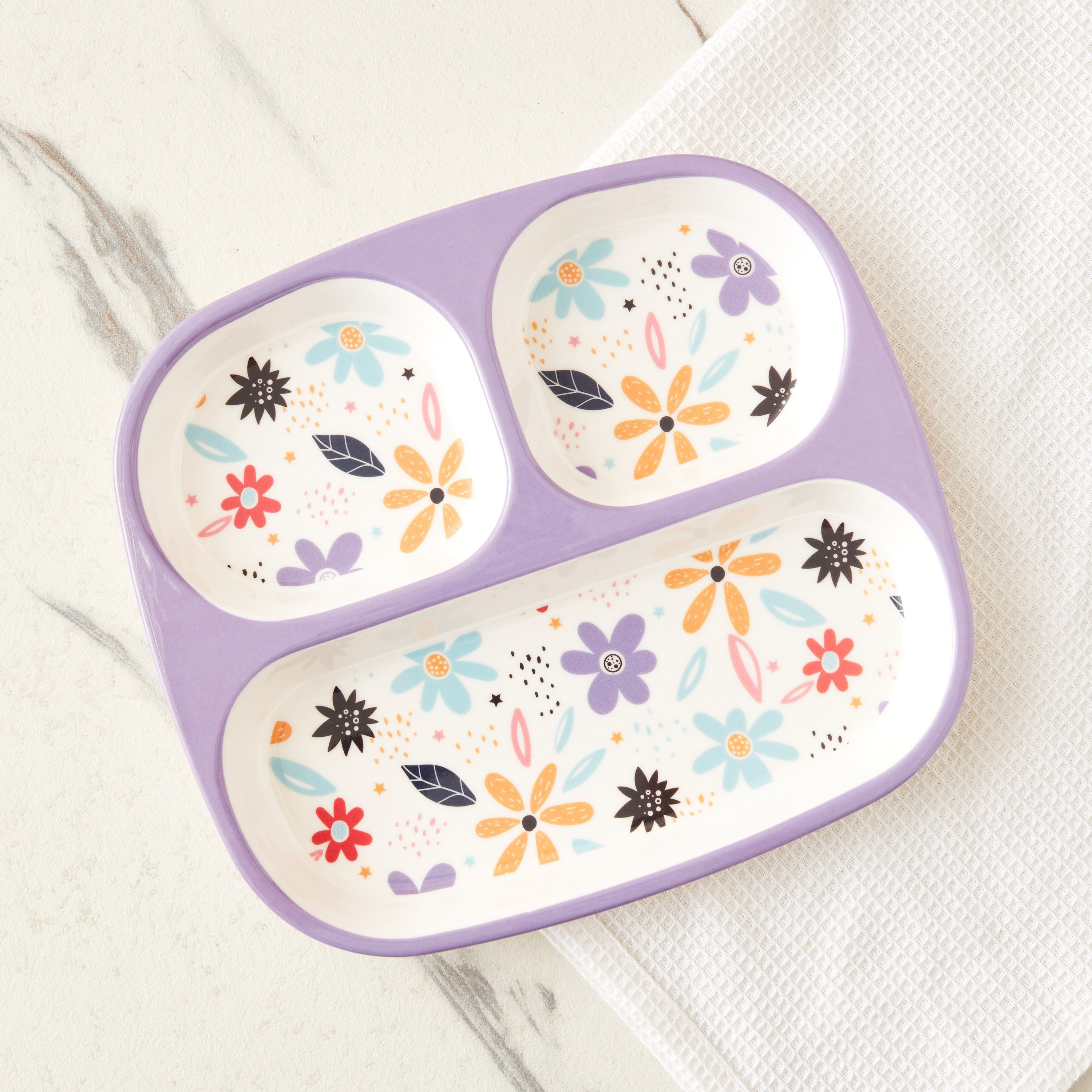 صحن ميلامين مقسم من ترينيتي - 24x21.5 سم-hbxhomeware-hbxkidsandyouth-image-2