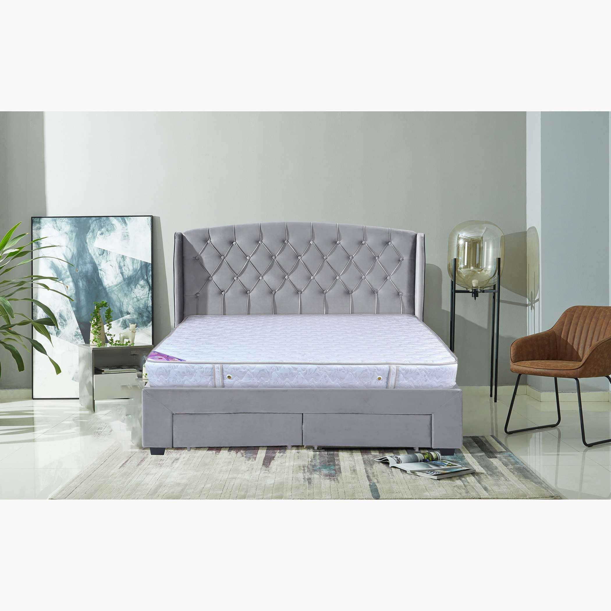 مرتبة فردية بنوابض حلزونية وإسفنج من آي ماجنا ديلوكس - 90x190x22 سم-hbxfurniture-bedroom-mattresses-single-image-8