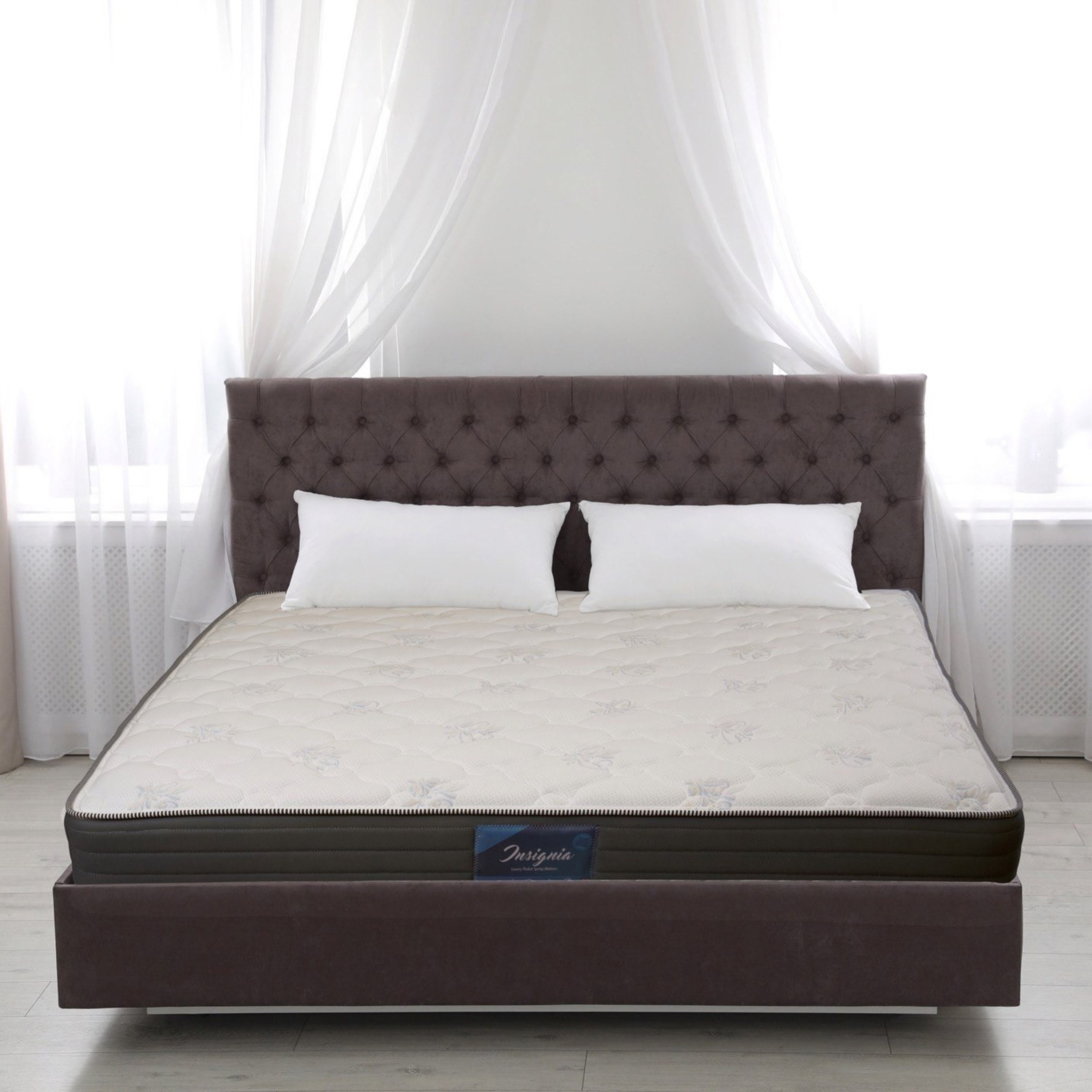 SleepEase iInsignia Knitted Breathable Fabric Medium Firm Pocket Spring Mattress - 150x200x25 cm-hbxbedroom-mattresses-queen-image-2