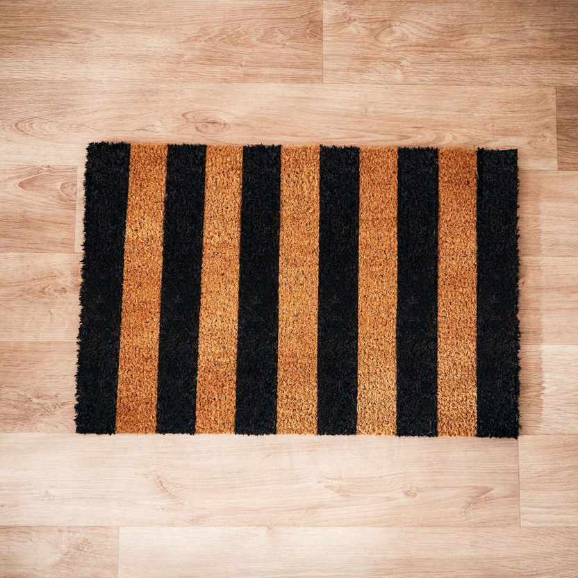 Stripe Print Coir Doormat with PVC Back - 40x60 cm-Door Mats-image-1
