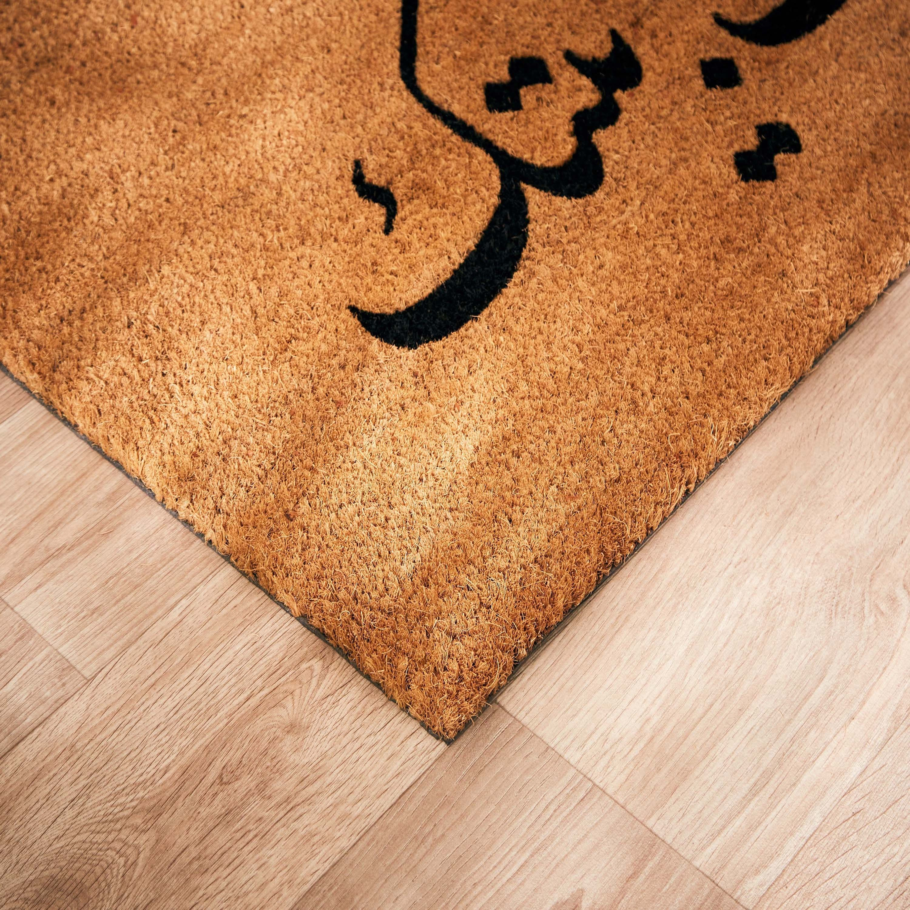 سجادة باب من ألياف جوز الهند بظهر بي في سي وطبعات - 90x60 سم-hbxhomeware-hbxlivingroom-image-3