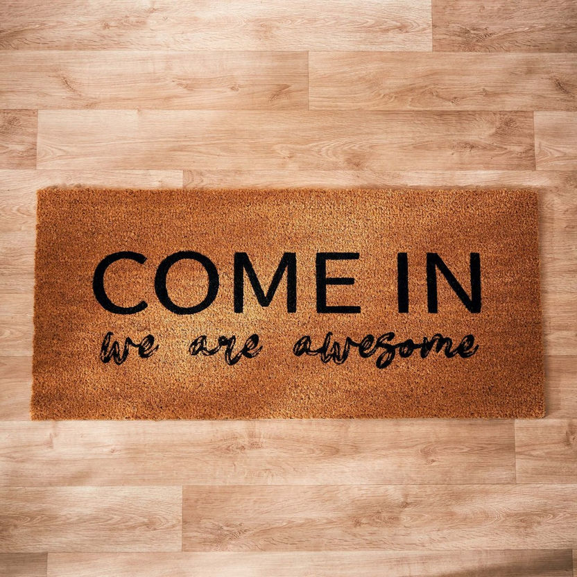 Come In Print Coir Doormat with PVC Back - 45x100 cm-Door Mats-image-1