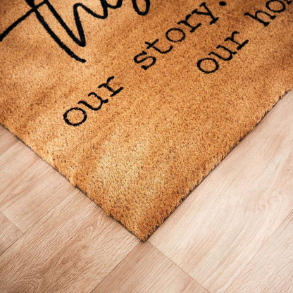 Our Home Print Coir Doormat with PVC Back - 60x90 cms