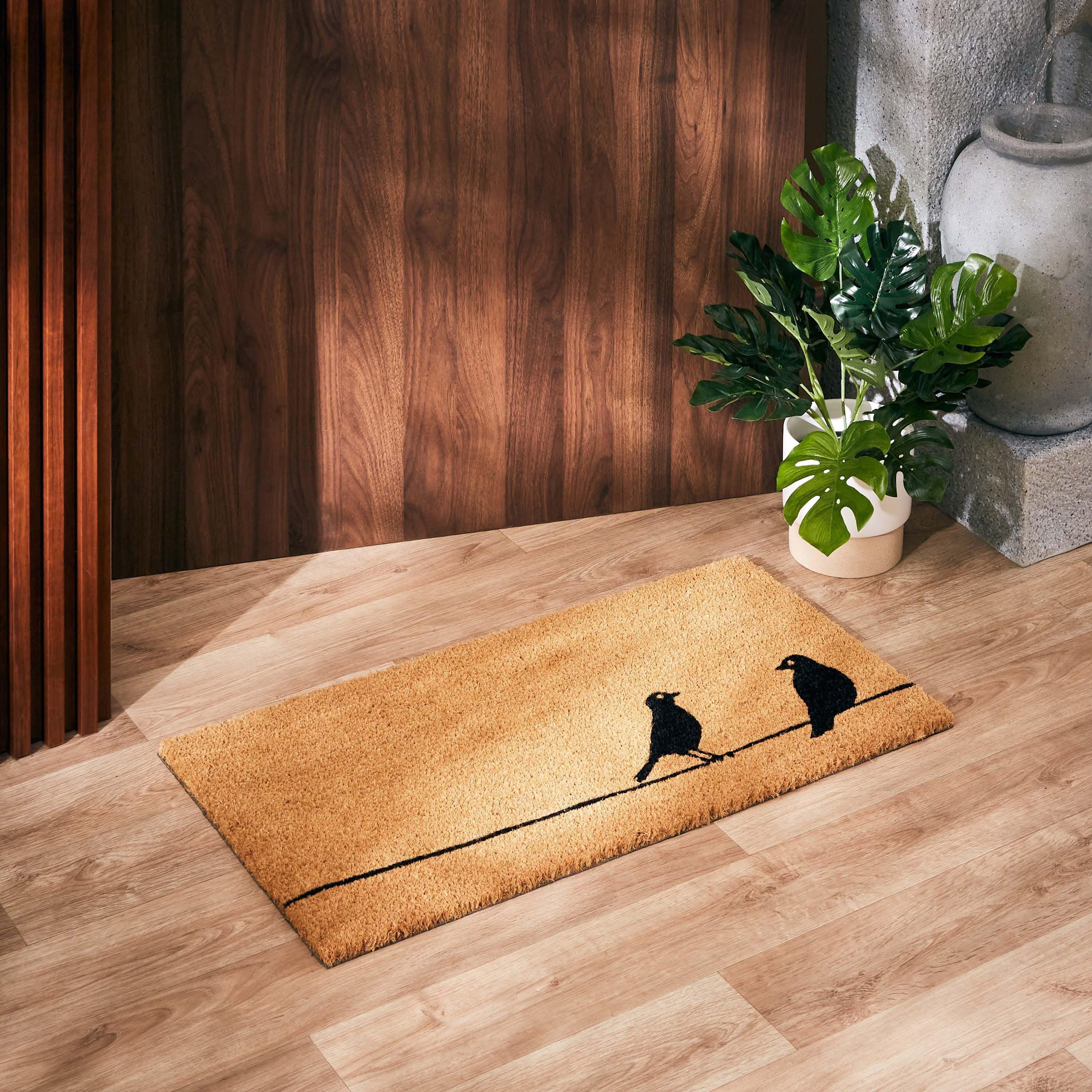 سجادة باب من ألياف جوز الهند بطبعات - 75x40 سم-hbxhomeware-hbxlivingroom-image-1