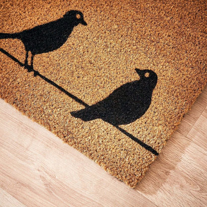 Little Birds Printed Coir Doormat - 40x75 cm