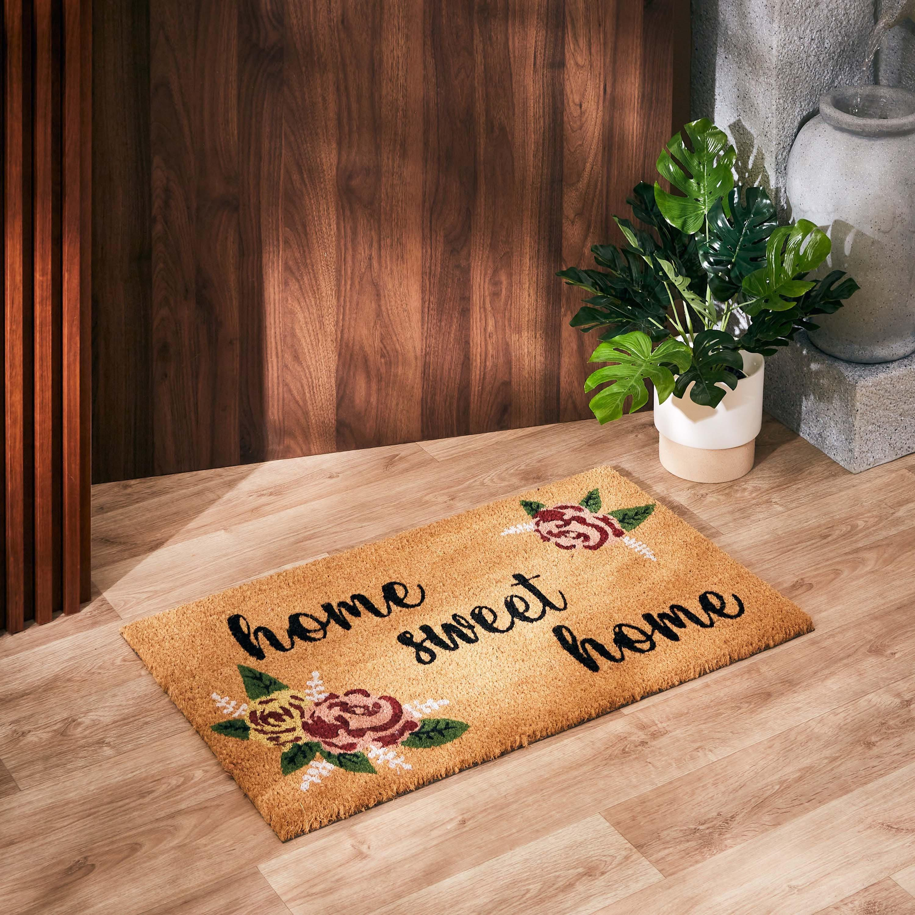 سجادة باب من ألياف جوز الهند بطبعات - 45x75 سم-hbxhomeware-hbxlivingroom-image-1