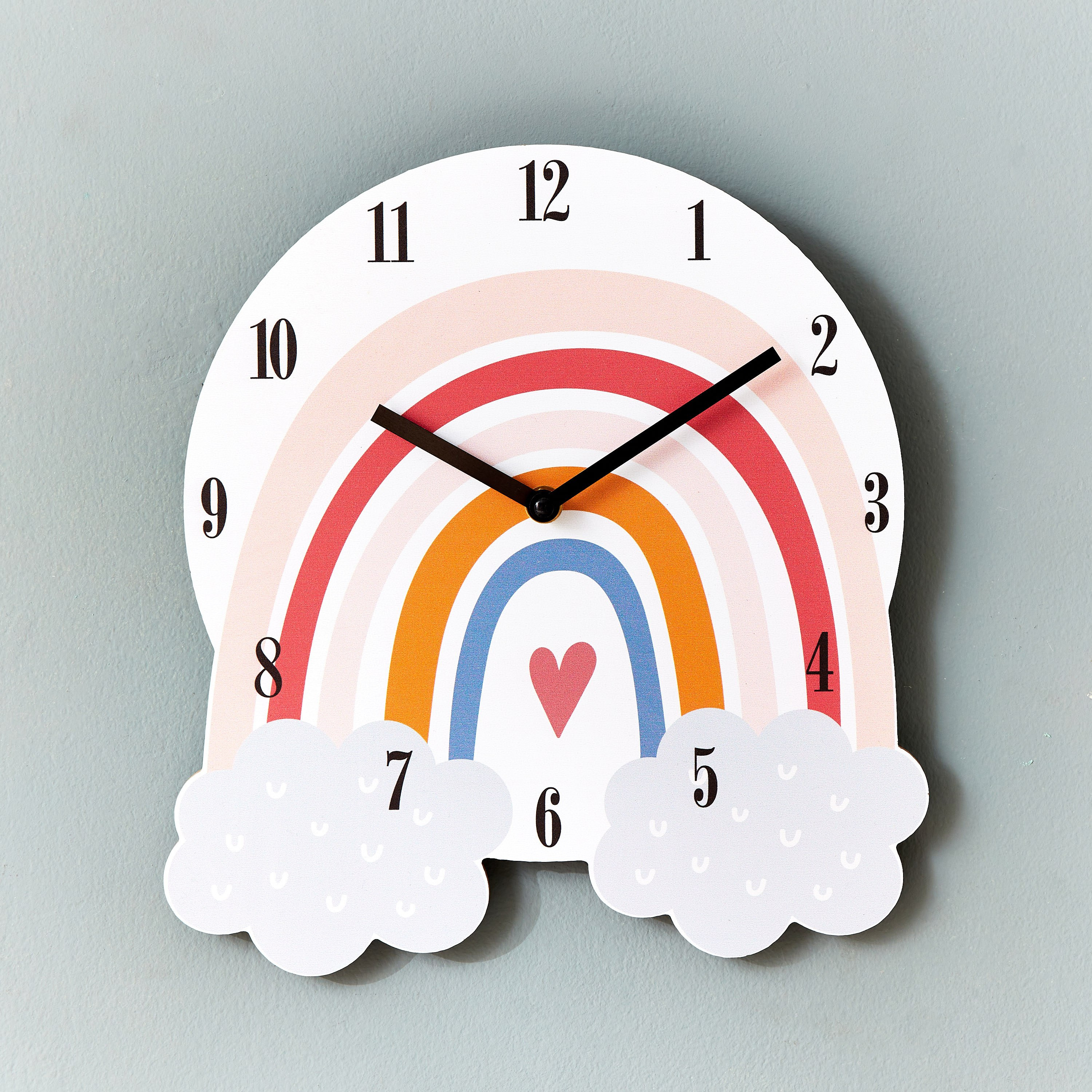 ساعة حائط على شكل قوس قزح من فيو - 27.7x30x3.5 سم-hbxhomeware-hbxkidsandyouth-image-2