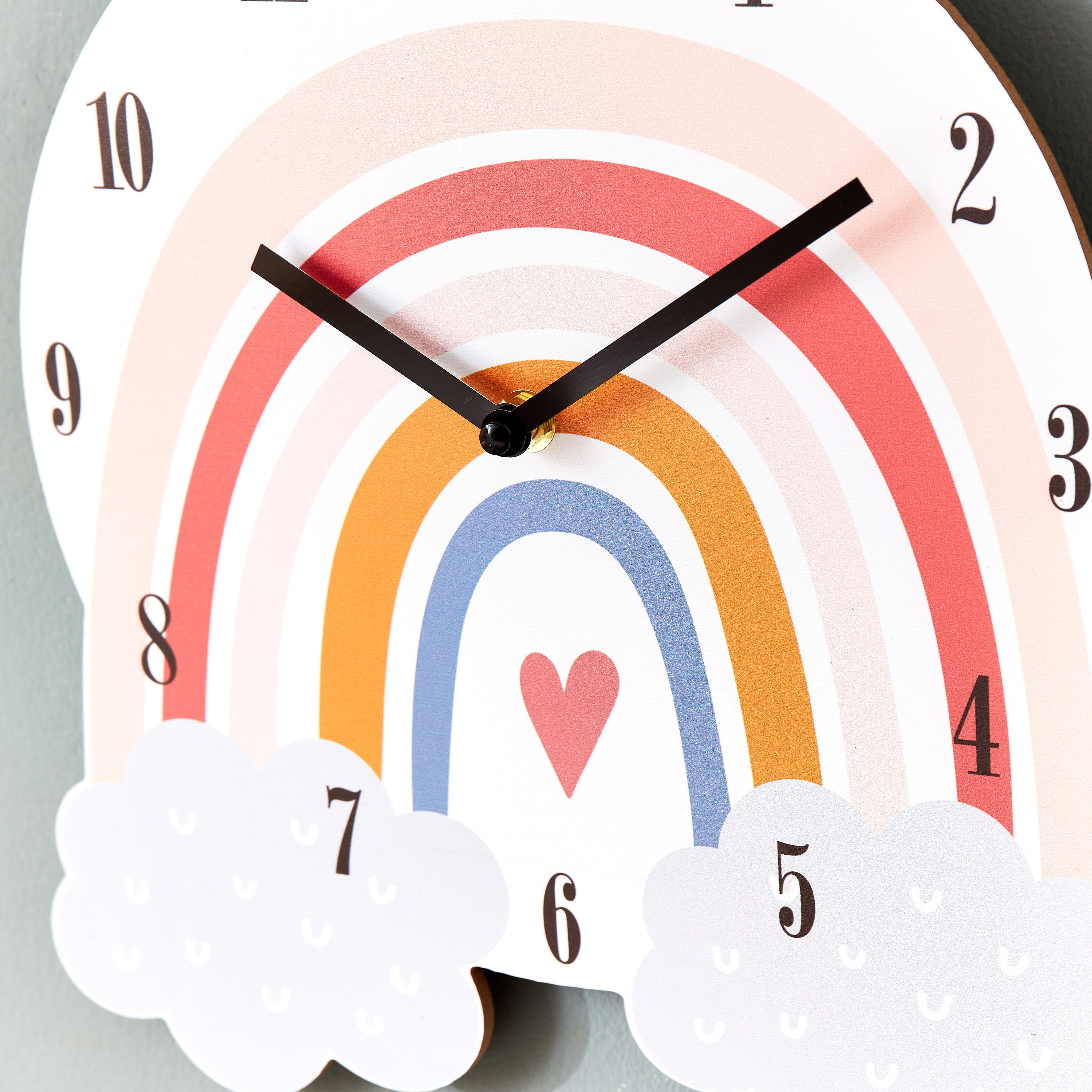 ساعة حائط على شكل قوس قزح من فيو - 27.7x30x3.5 سم-hbxhomeware-hbxkidsandyouth-image-3