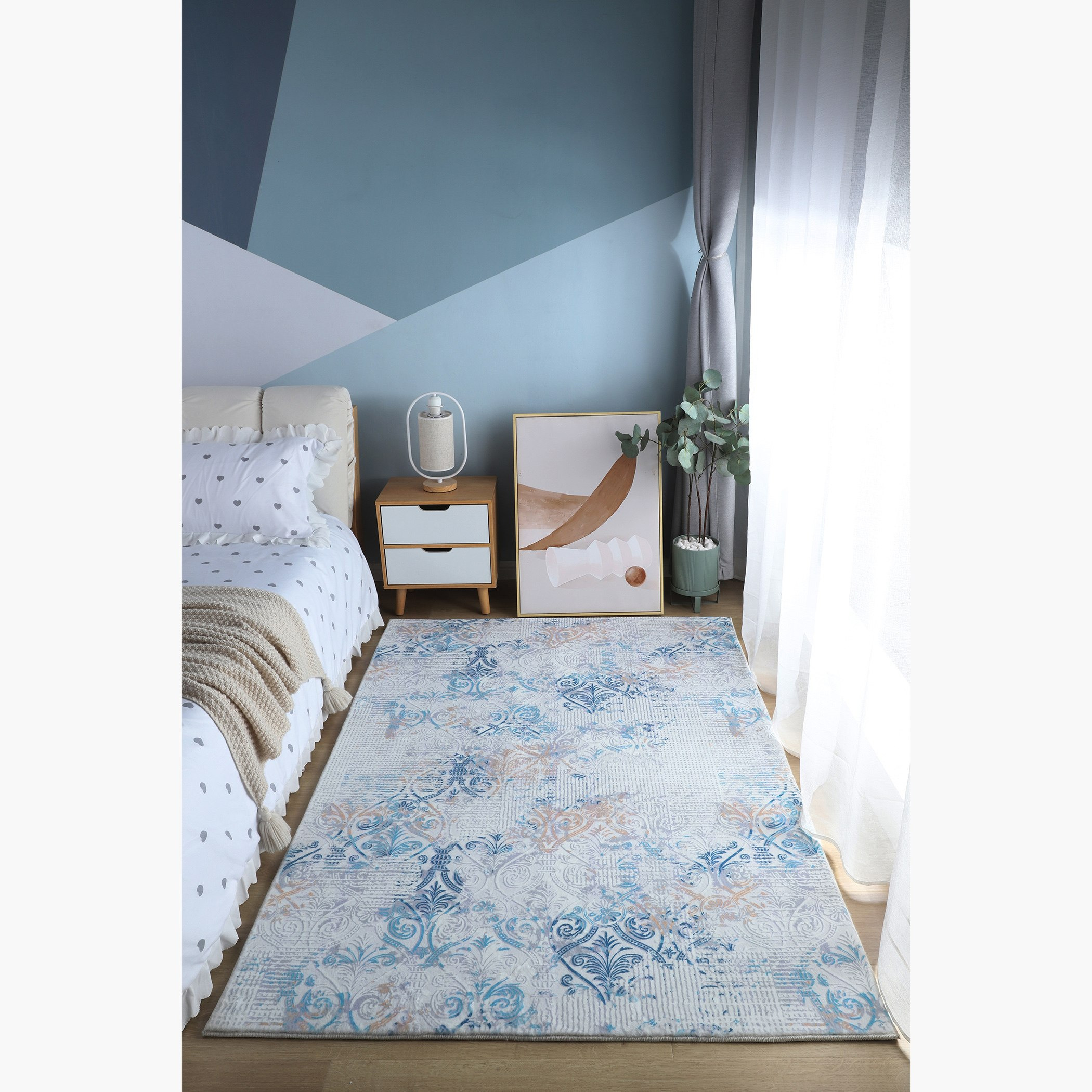 سجادة فرو مخمليّة بطبعات من بريستول أوليفيا - 120x170 سم-hbxdecorandfurnishings-floorcoverings-rugs-image-1