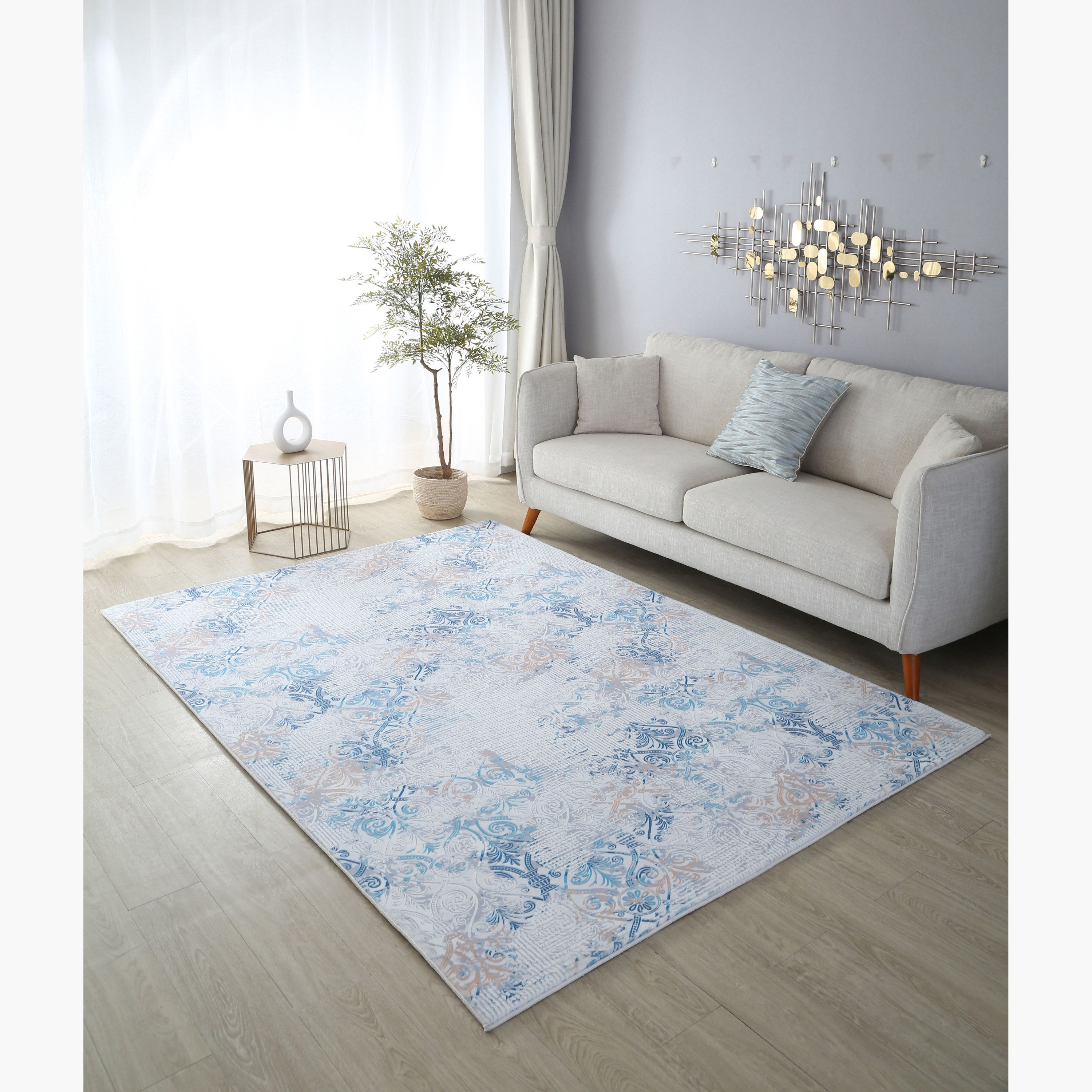 سجادة فرو مخمليّة بطبعات من بريستول أوليفيا - 160x230 سم-hbxdecorandfurnishings-floorcoverings-rugs-image-1